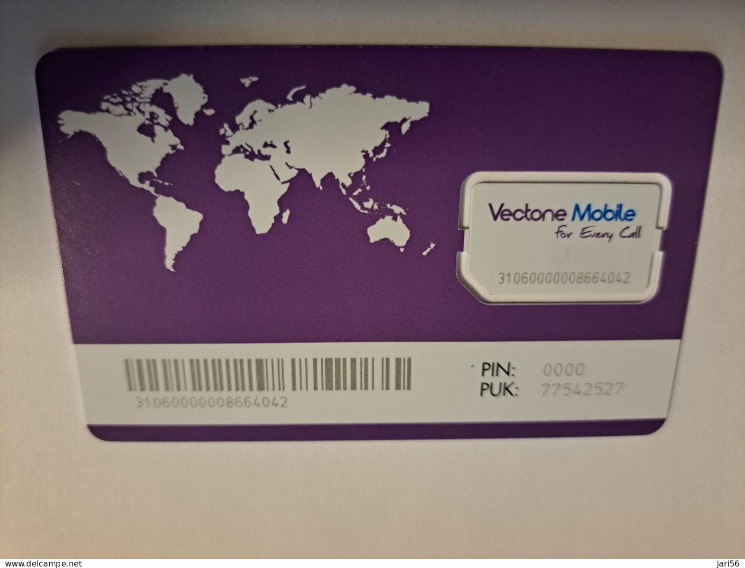 UNITED KINGDOM /  GSM /  SIM CARD /  PROVIDER ; VECTONE MOBILE        /   MINT  CARD  ** 15812** - [10] Collections