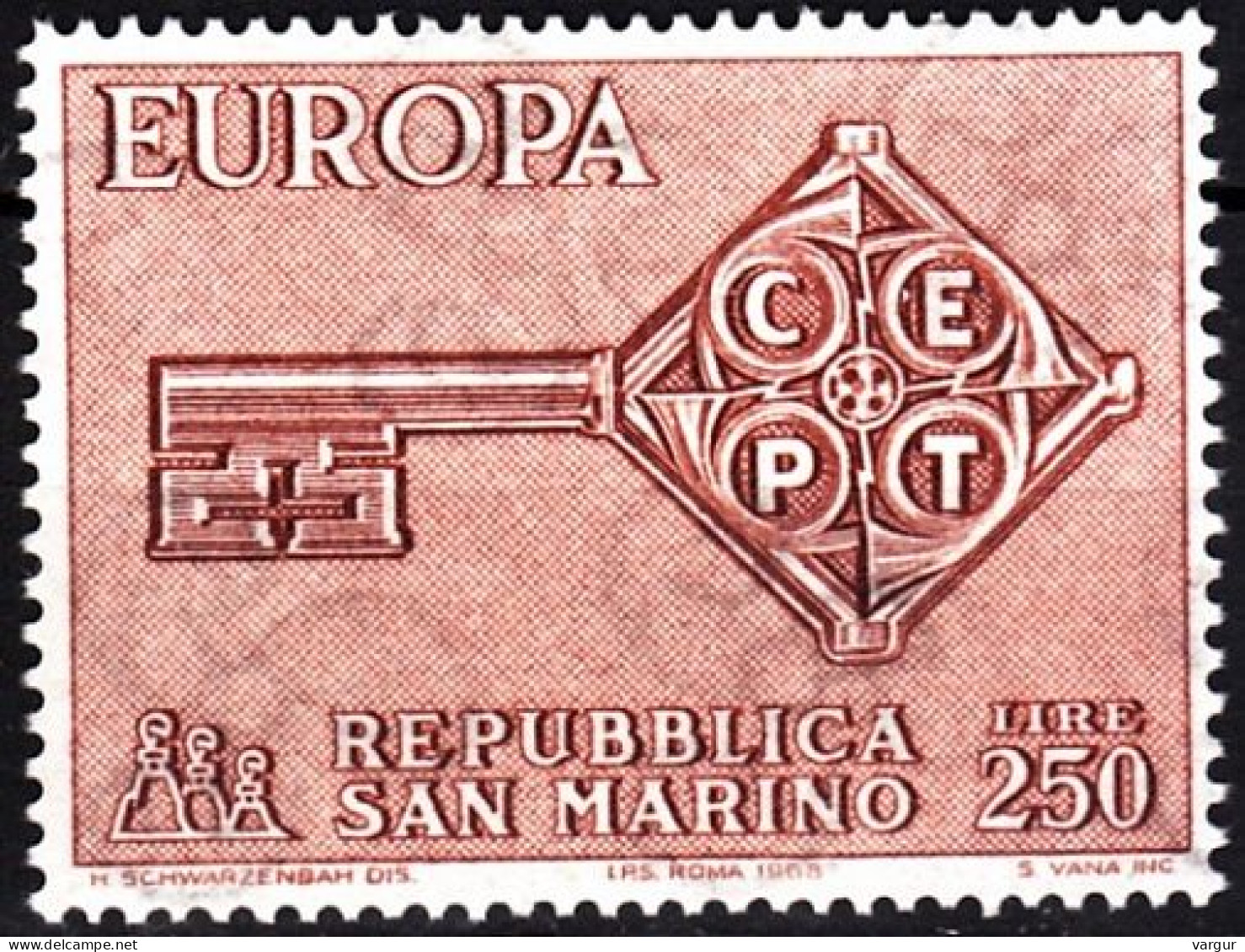 SAN MARINO 1968 EUROPA. Single, MNH - 1968