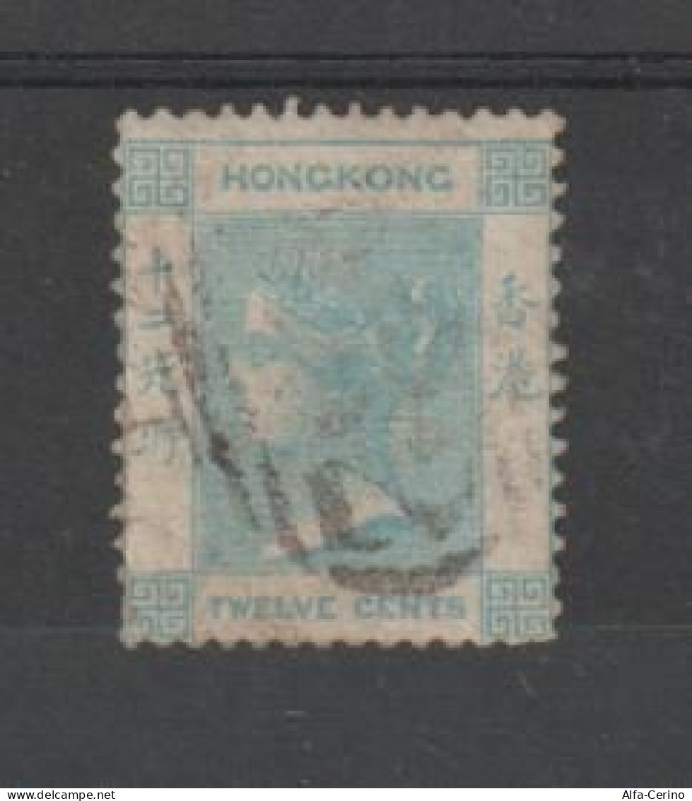 HONG-KONG:  1862  VICTORIA  -  12 C. USED  STAMP  -  YV/TELL. 3 - Oblitérés