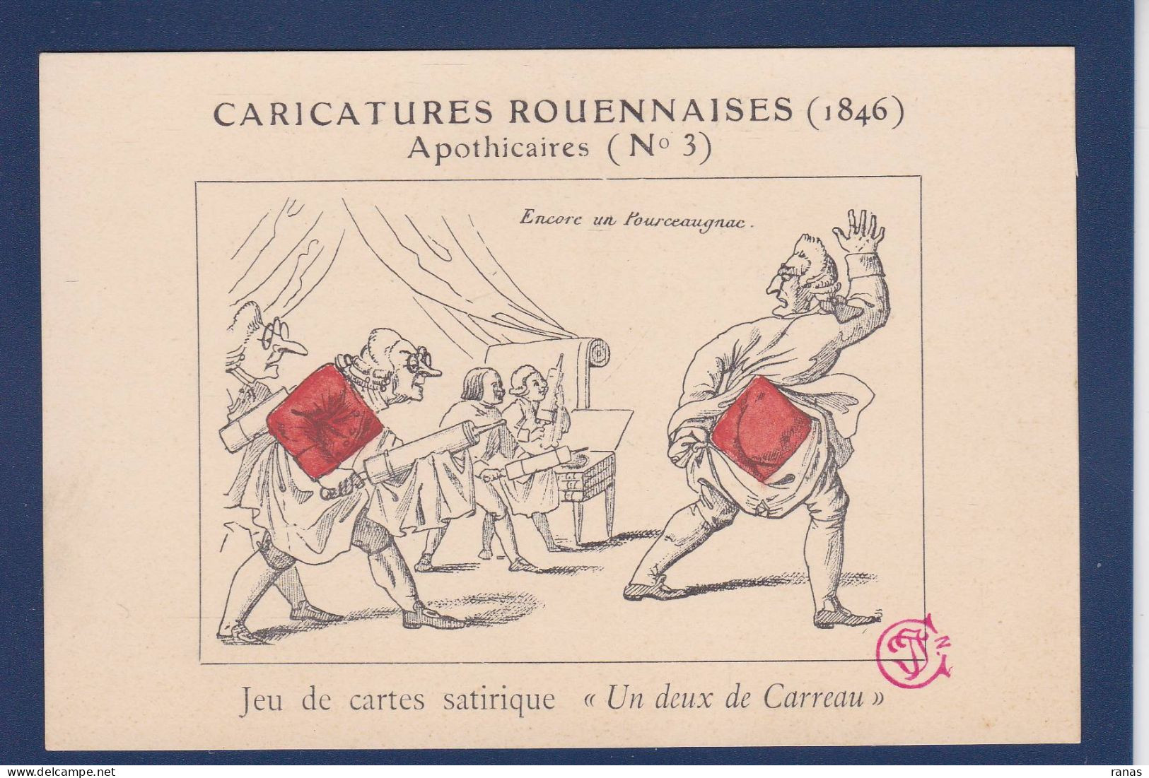 CPA Jeu De Cartes Carte à Jouer Non Circulé Satirique Rouen Clystère Pot De Chambre - Playing Cards