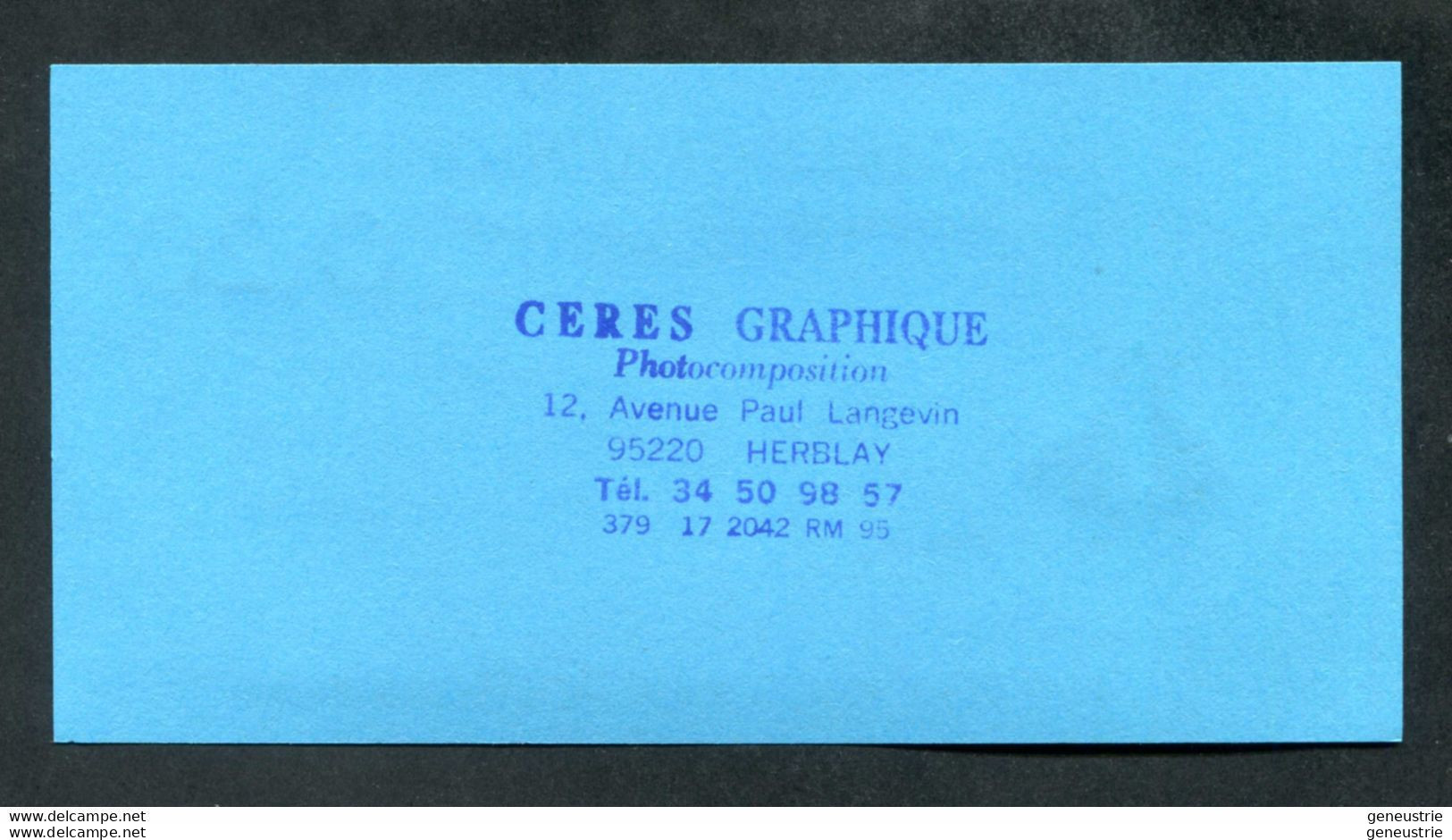 Série De Bon De Réduction - Billet De Nécessité "Ets Cérès Graphique - Immeuble Le Lavoisier" à Herblay 95 Val D'Oise - Bons & Nécessité