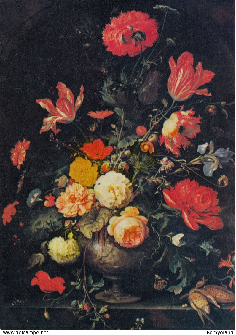 CARTOLINA  TORINO,PIEMONTE-GALLERIA SABAUDA-A.MIGNON (1640-1679) FIORI E INSETTI-STORIA,BELLA ITALIA,NON VIAGGIATA - Mostre, Esposizioni