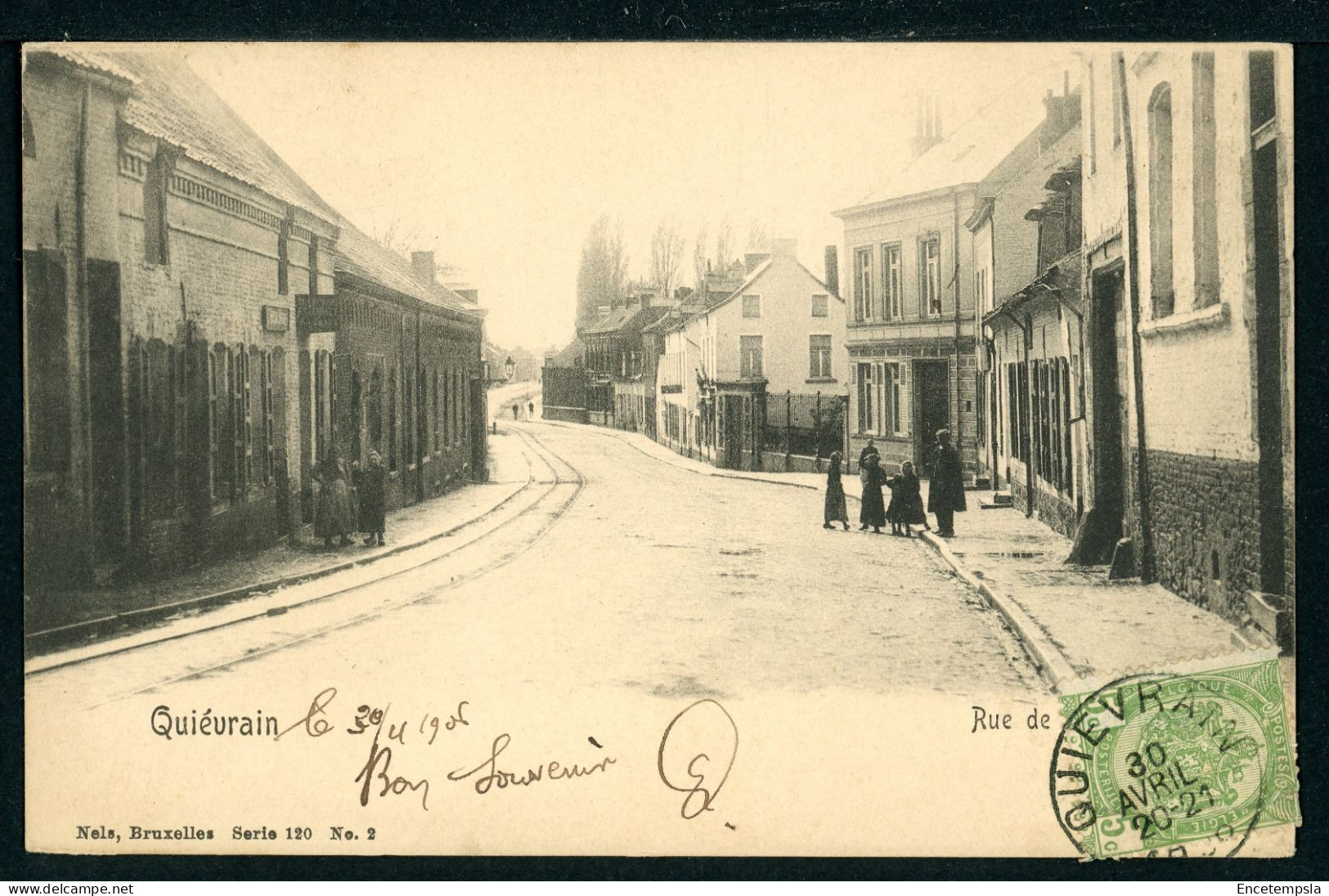 CPA - Carte Postale - Belgique - Quiévrain - Rue De Valenciennes (CP23816OK) - Quiévrain