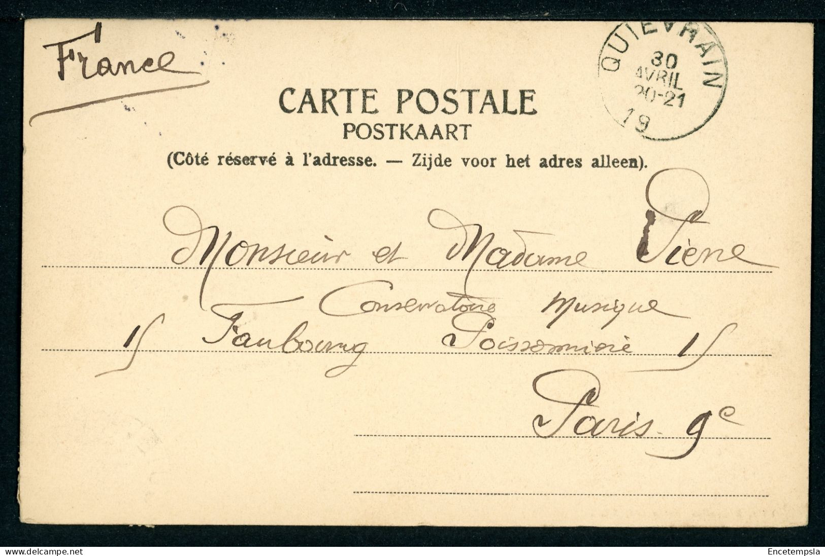 CPA - Carte Postale - Belgique - Quiévrain - Rue De Valenciennes (CP23816OK) - Quiévrain