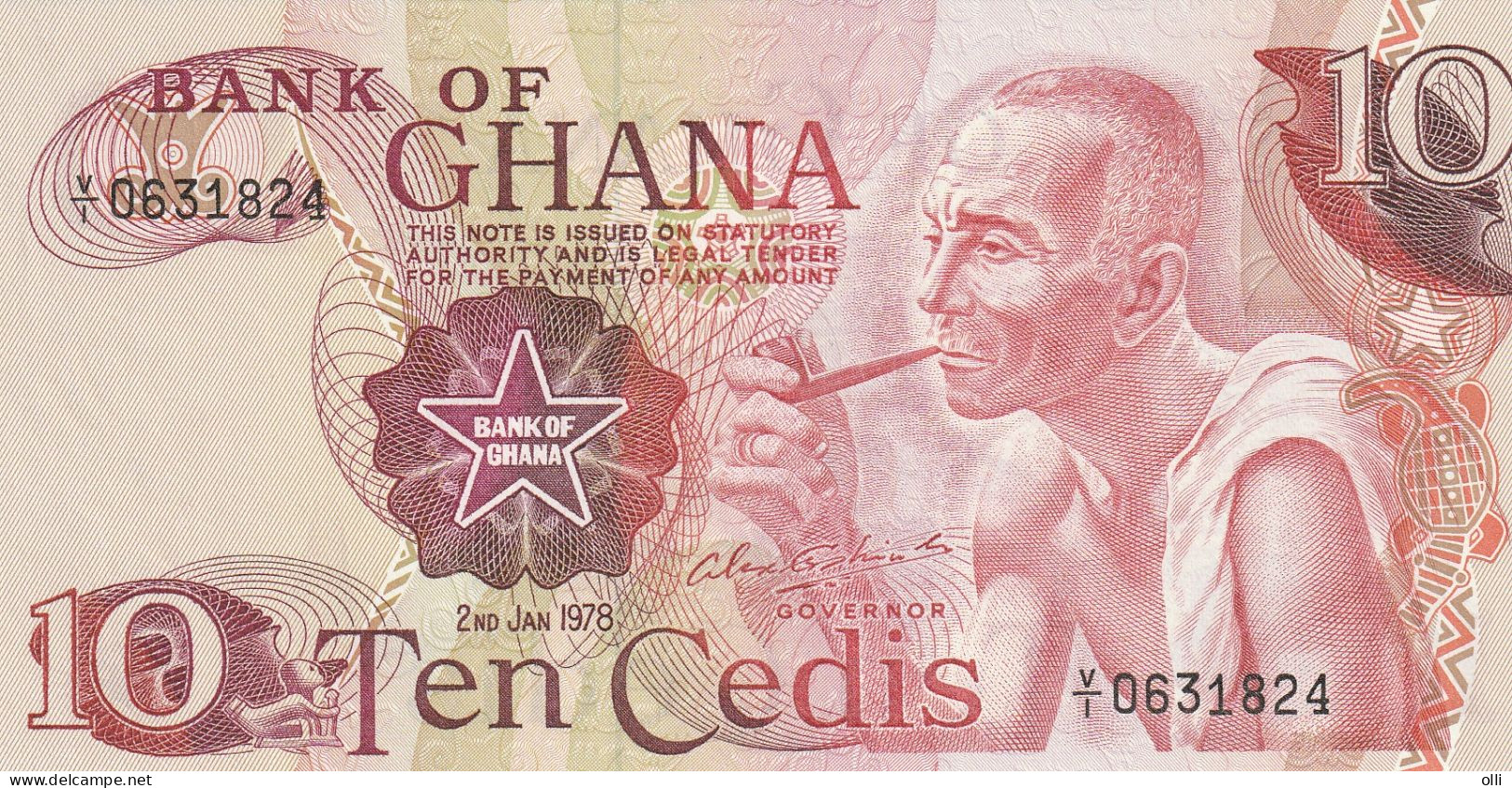 GHANA 10 Cedis 1978  P-16  UNC - Ghana