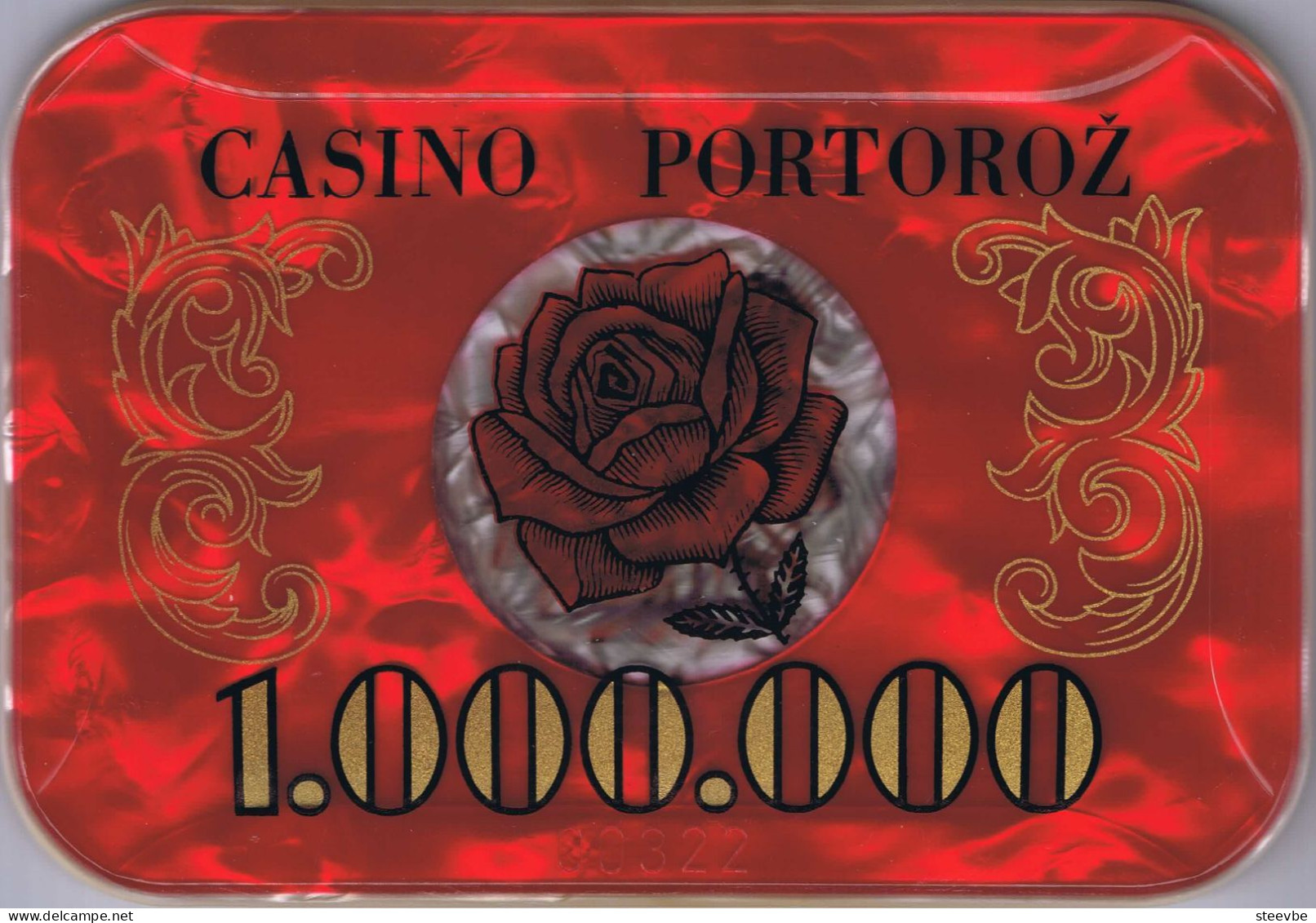 Y/ Casino Plaque 1 000 000 Casino Portoroz Slovenia - Casino