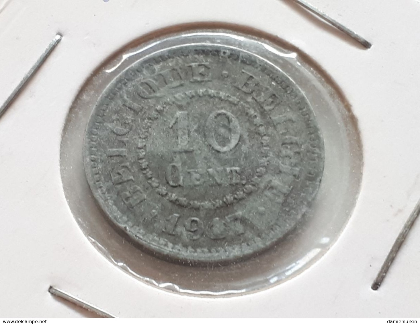 BELGIQUE/BELGIE ALBERT PREMIER 10 CENTIMES 1917 ZINC OCCUPATION ONLY 1.447.300 EX. COTES : 7.5€-22.50€-45€-100€ - 10 Cent