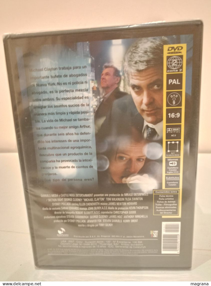 Película Dvd. Michael Clayton. George Clooney, Tom Wilkinson, Tilda Swinton, Sydney Pollack. 2010. - Politie & Thriller