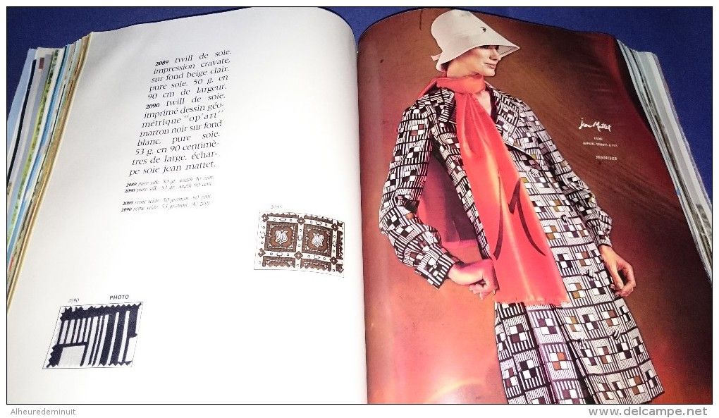 CATALOGUE DE MODE 1970"CREPATTE-STRAUSS"Jean Mattet"CHAPEAUX"robes"pantalon"tissus"laine"soie"styliste"seventies