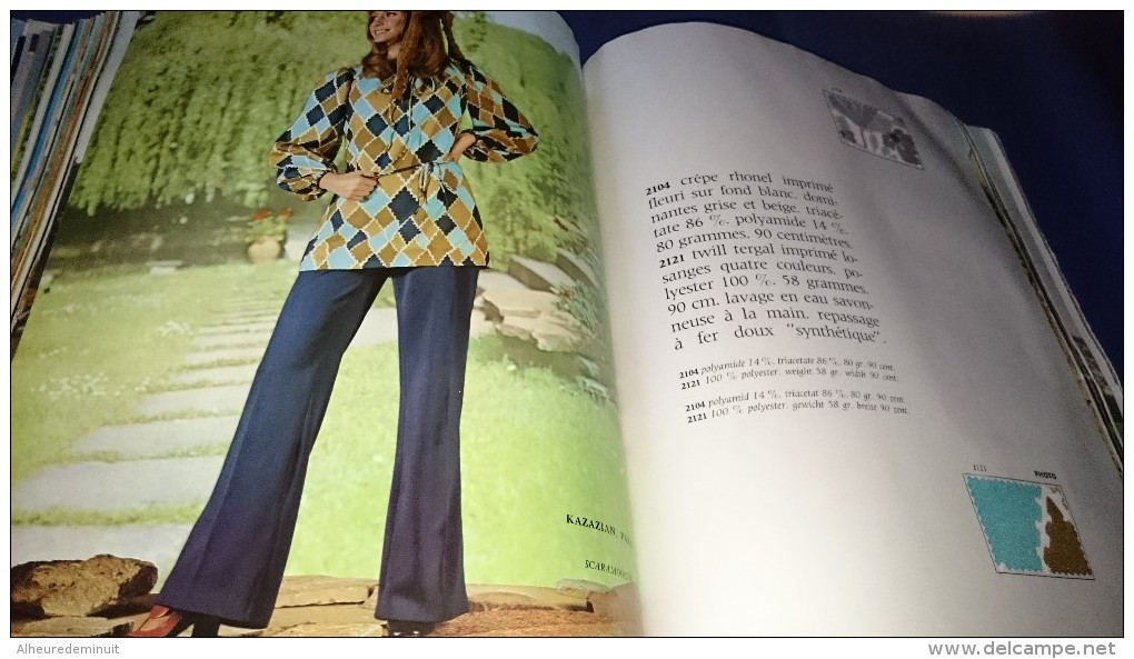 CATALOGUE DE MODE 1970"CREPATTE-STRAUSS"Jean Mattet"CHAPEAUX"robes"pantalon"tissus"laine"soie"styliste"seventies