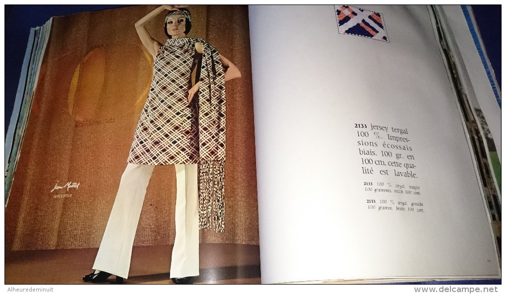 CATALOGUE DE MODE 1970"CREPATTE-STRAUSS"Jean Mattet"CHAPEAUX"robes"pantalon"tissus"laine"soie"styliste"seventies