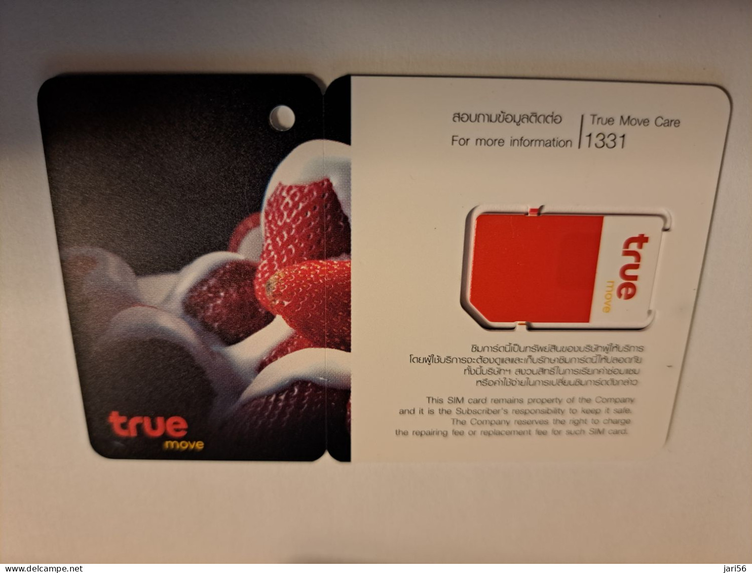 THAILAND  GSM SIM CARD /   TRUE MATCH / STRWBERRY          **15825** - Thaïland