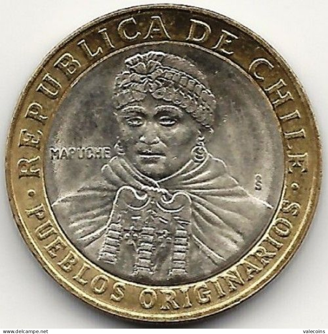 * CILE CHILE - 2005 -  100 Pesos - KM 236 - UNC - Bimetallica Bimetallic - Chili