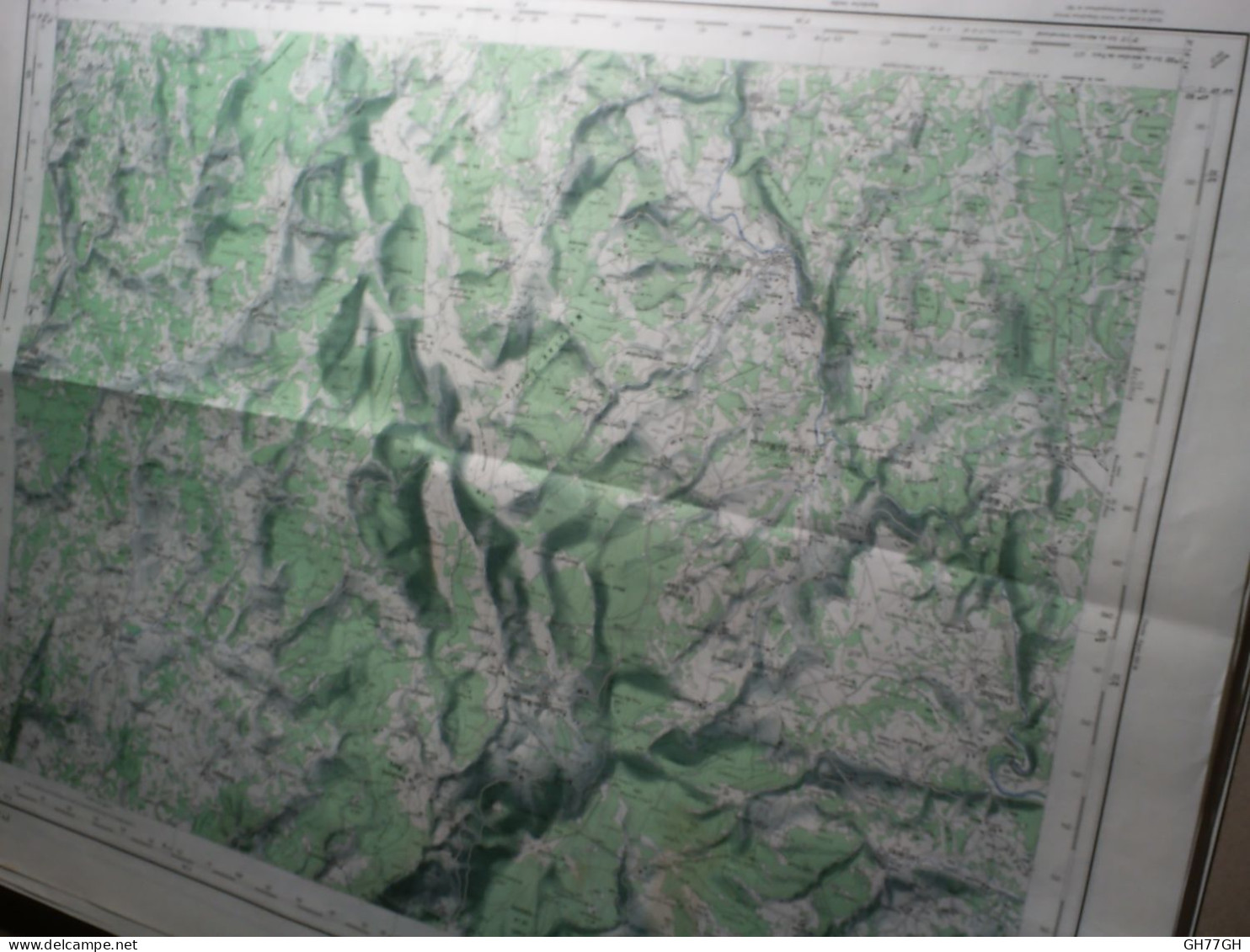 CARTE IGN SAUGUES (HAUTE-LOIRE) 1/50000ème -56x73cm -2cm=1km -mise à Jour De 1965 -IGN FRANCE - Cartes Topographiques