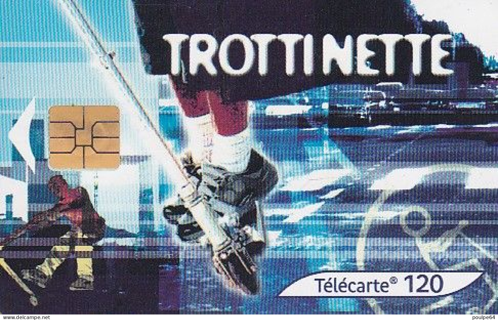 F1134  03/2001 - TROTTINETTE - 120 SO3 - (verso : N° Clairs - Deux Lignes Alignées) - 2001