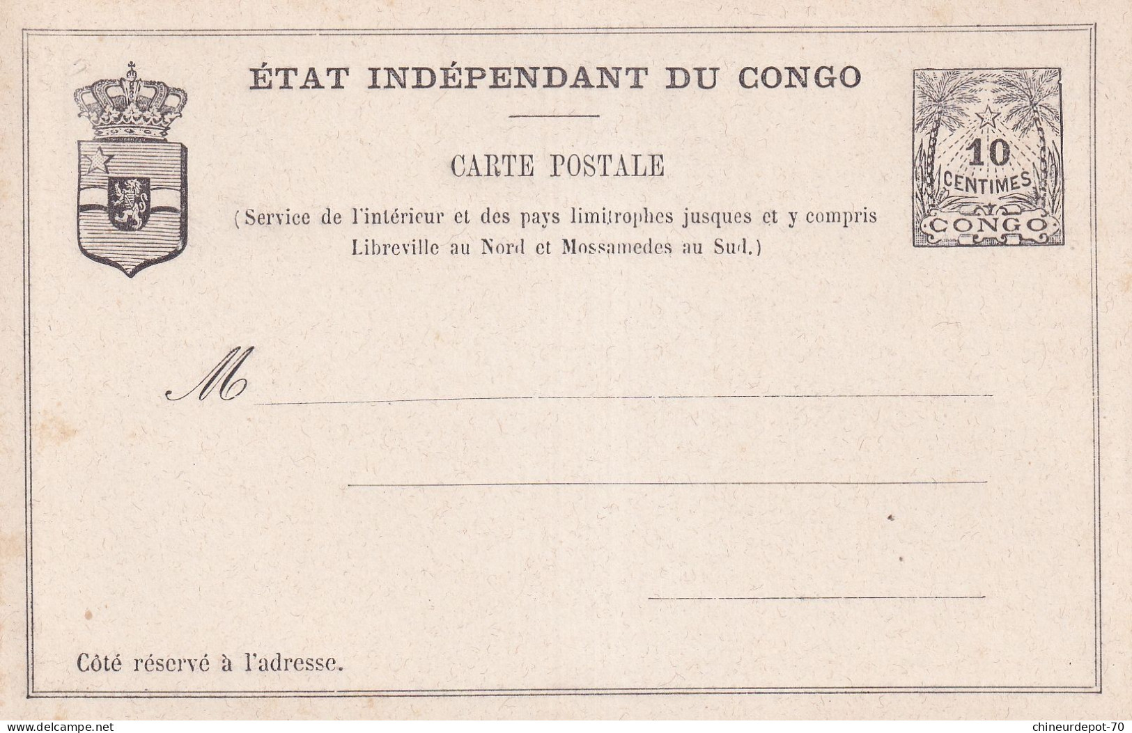 état Indépendant Du Congo - Stamped Stationery