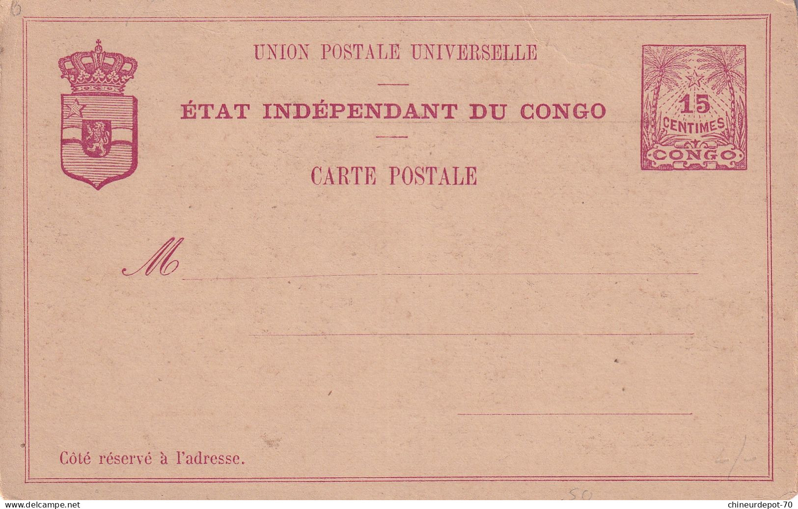 état Indépendant Du Congo - Entiers Postaux