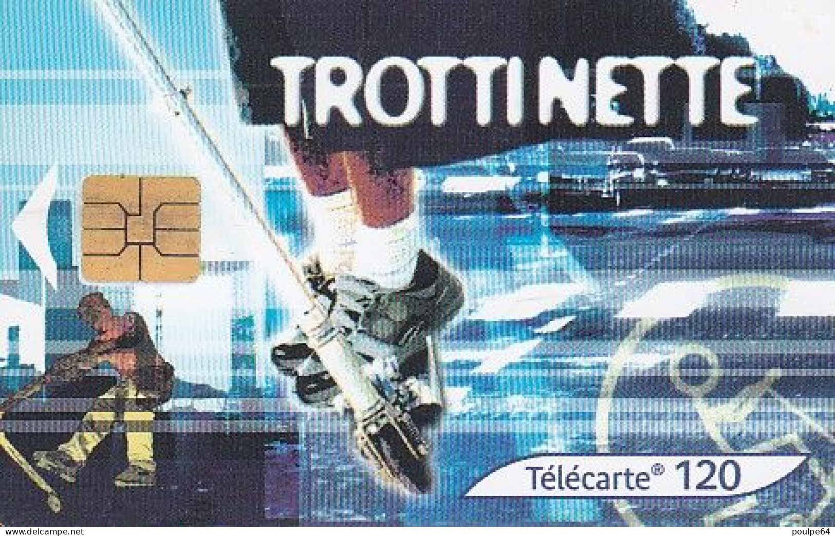 F1174  08/2001 - TROTTINETTE - 120 SO3 - (verso : N° Gros - Deux Lignes Alignées) - 2001