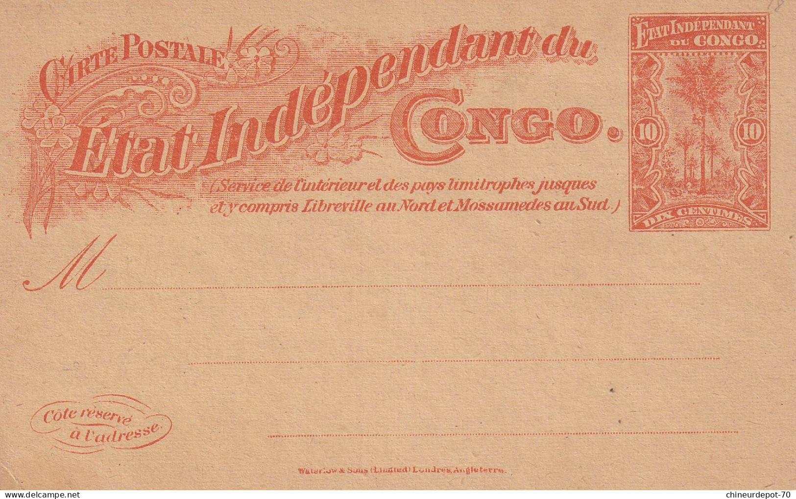 état Indépendant Du Congo - Stamped Stationery