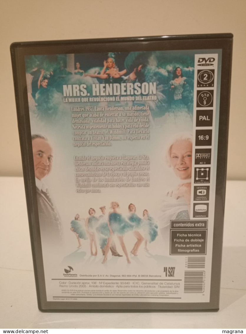 Película Dvd. Mrs. Henderson Presenta. Judi Dench, Bob Hoskins, Kelly Reilly. Cine Platinum. 2005. - Classic