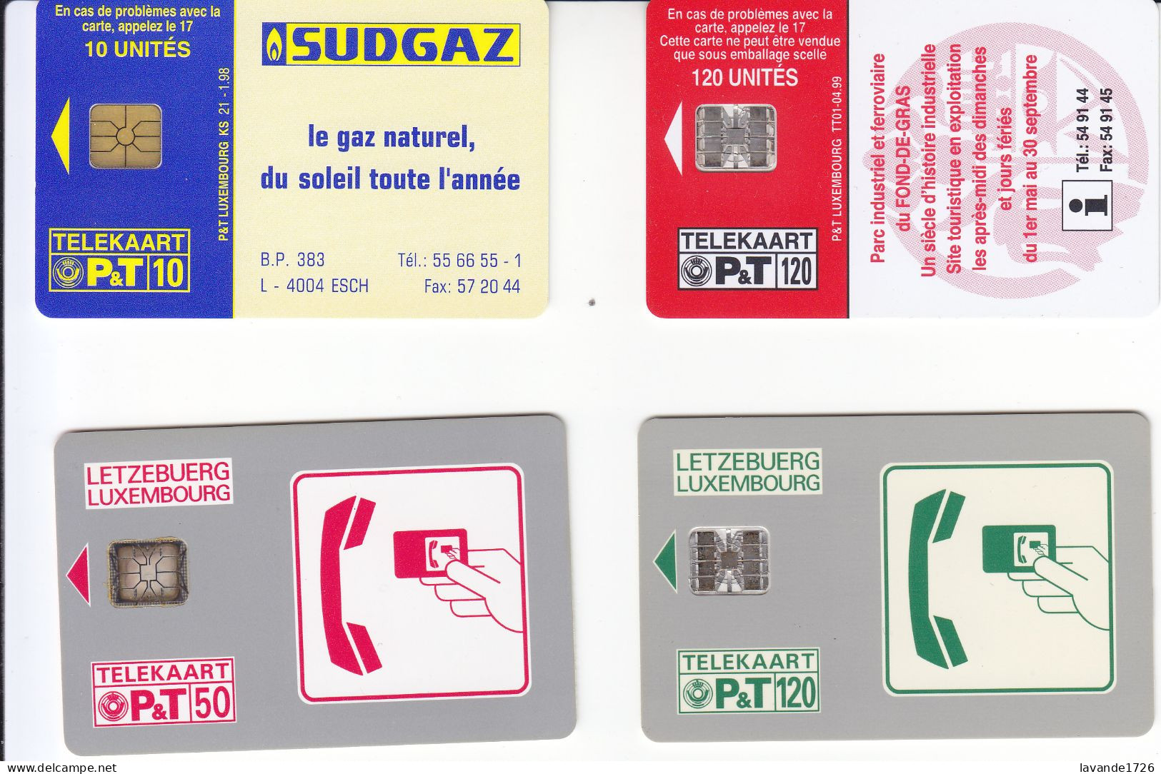 Lot De 4 Télécartes Du Luxembourg T.B.E. - Luxemburgo