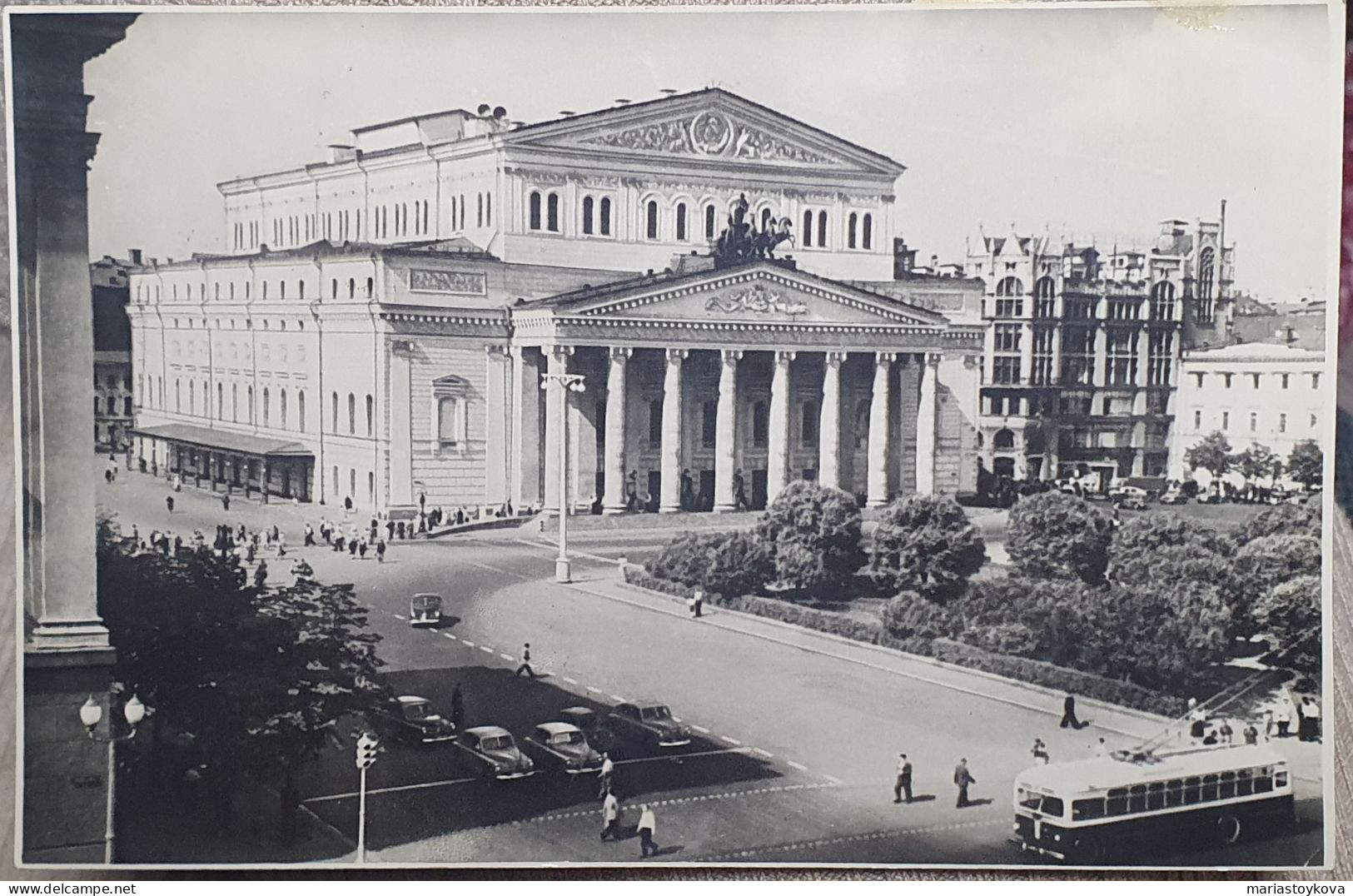 Ansichtskarte, Par Avion, Moskau Nach DE, 1955, Stempel International, Großtheater, - Usati