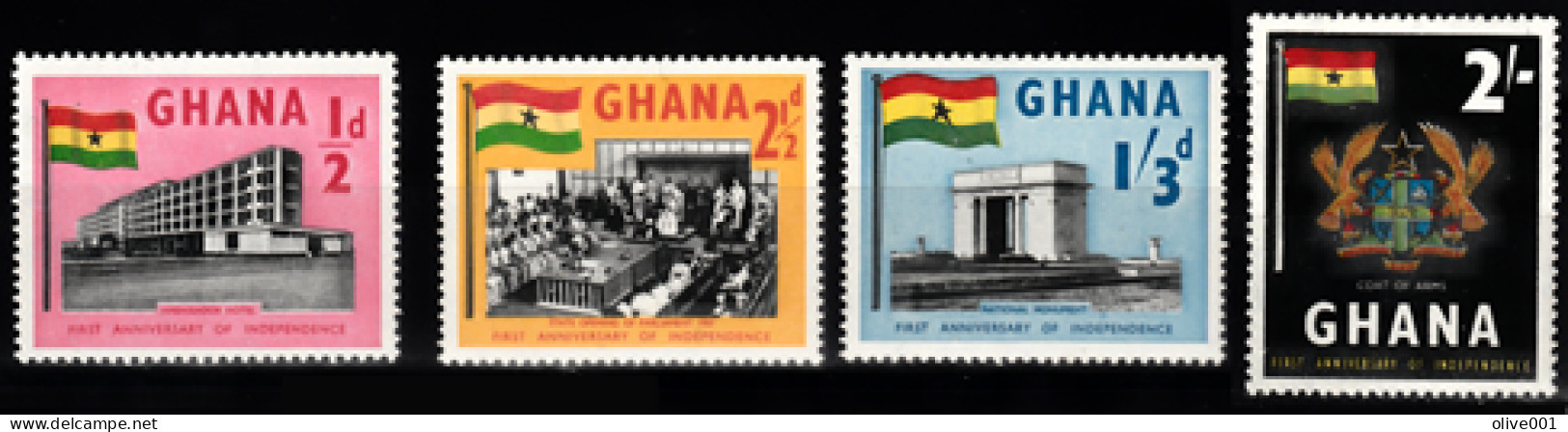 Ghana - 1958 - 1er Anniversaire De L'indépendance - 4 Tp Y&T N° 17/20 MNH ** - Neufs - New - Ghana (1957-...)