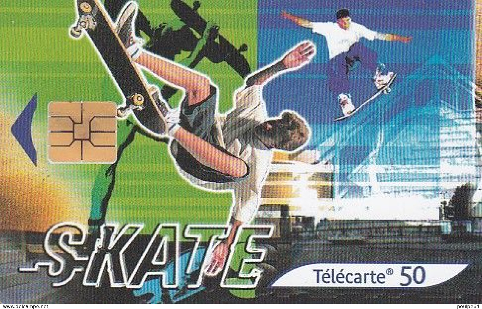 F1135  03/2001 - SKATE - 50 SO3 - (verso : N° Gros - Deux Lignes Alignées) - 2001