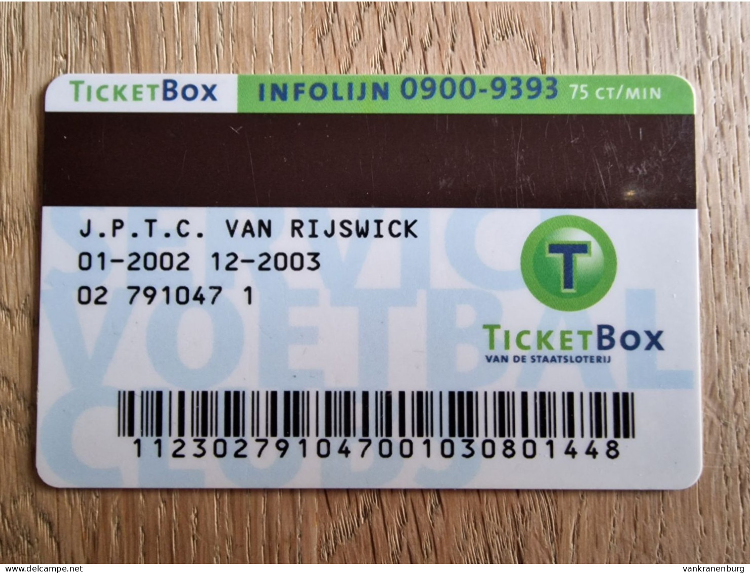 Club Card - Feyenoord Rotterdam - 2002-2003 - Football Soccer Fussball Voetbal Foot - Habillement, Souvenirs & Autres