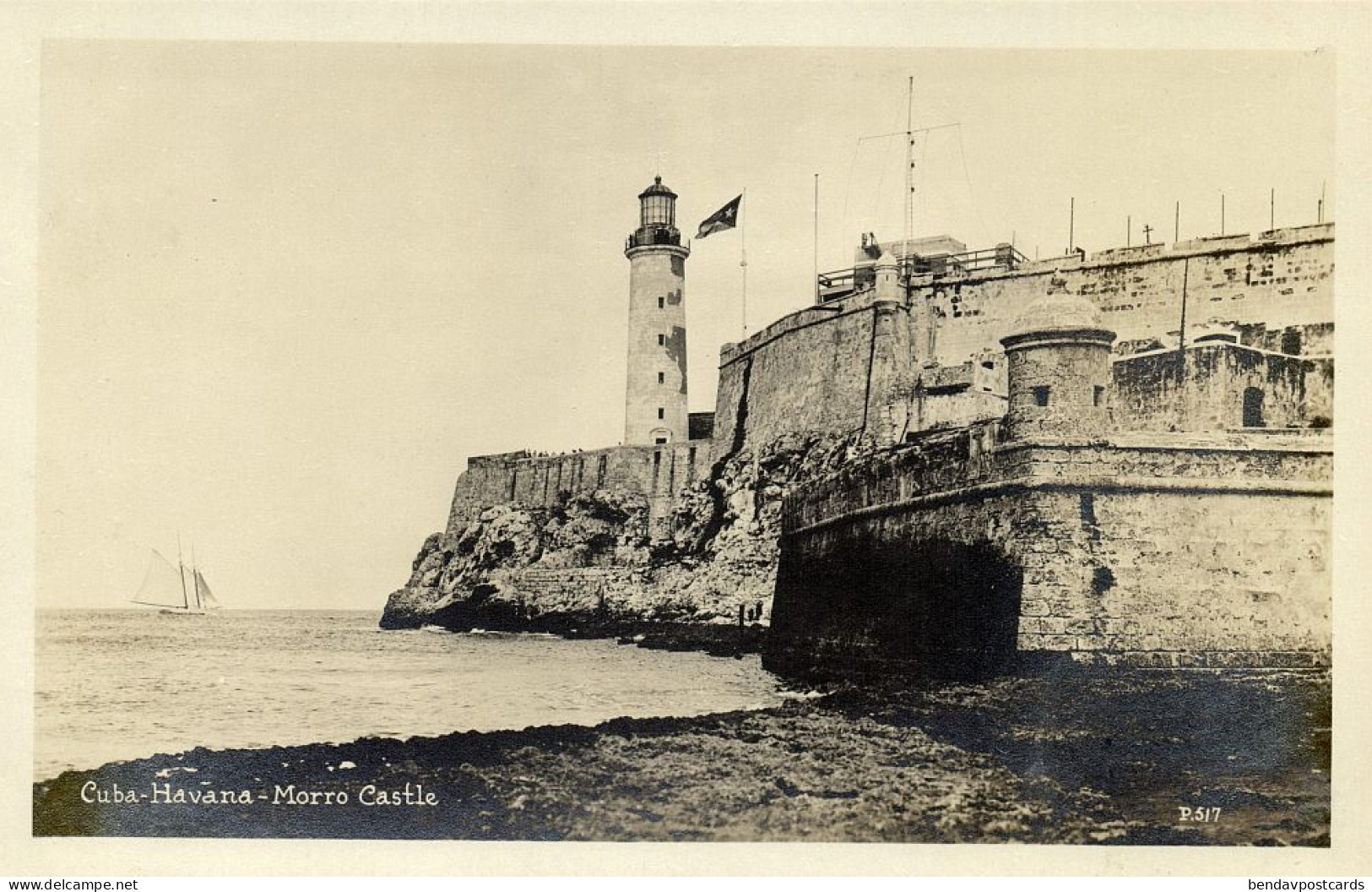 Cuba, HAVANA, Morro Castle, Lighthouse (1930s) RPPC Postcard - Cuba