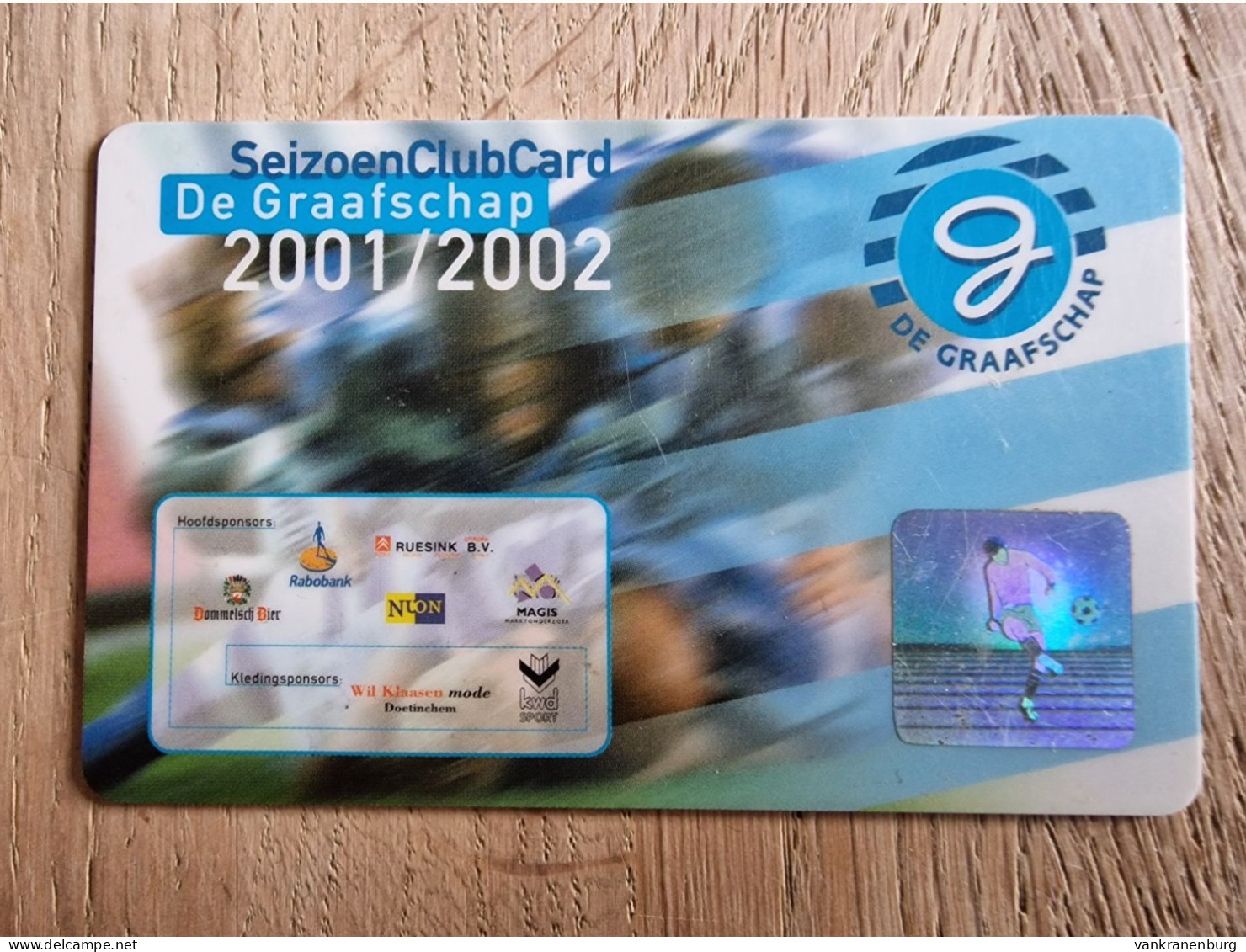 Season Club Card - De Graafschap - 2001-2002 - Football Soccer Fussball Voetbal Foot - Habillement, Souvenirs & Autres