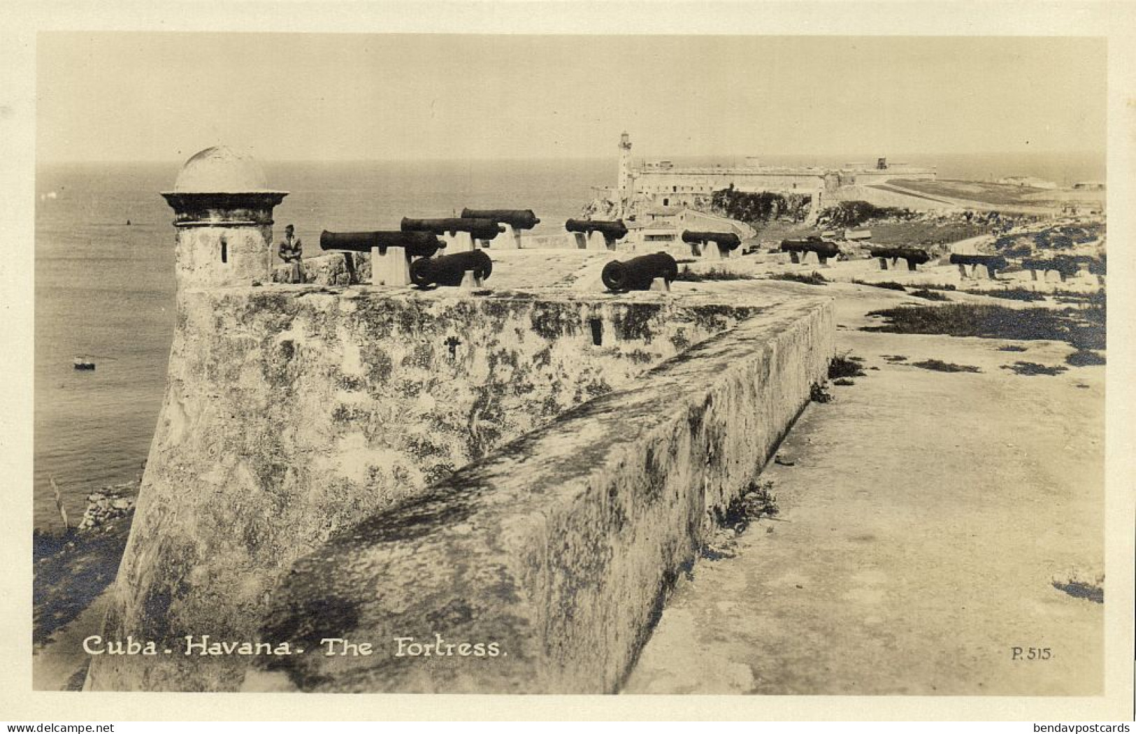 Cuba, HAVANA, The Fortress (1930s) RPPC Postcard - Cuba