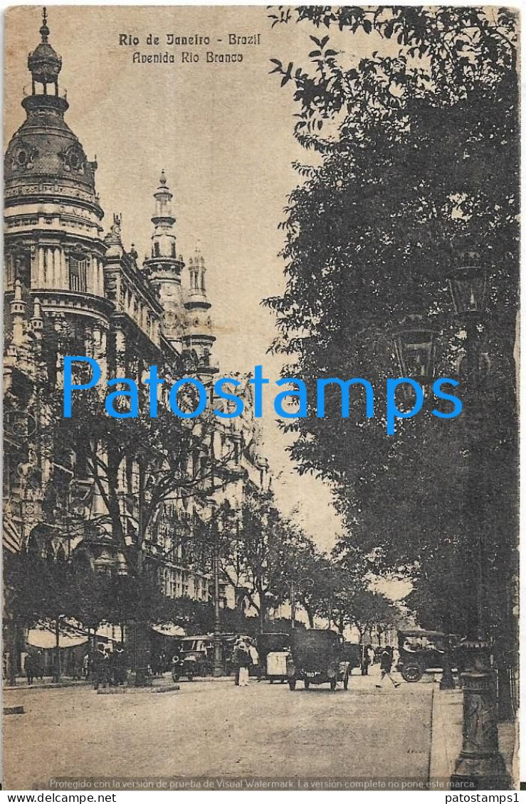 218935 BRAZIL BRASIL RIO DE JANEIRO AVENUE RIO BRANCO POSTAL POSTCARD - Autres