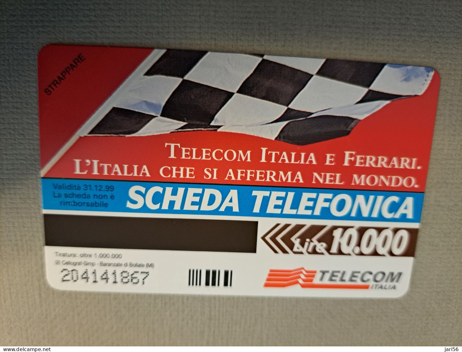 ITALIA LIRE 10000/  FERRARI/ AUTO RACING FORMULA 1    MAGSTRIPE  MINT  ** 15848 ** - Públicas Ordinarias