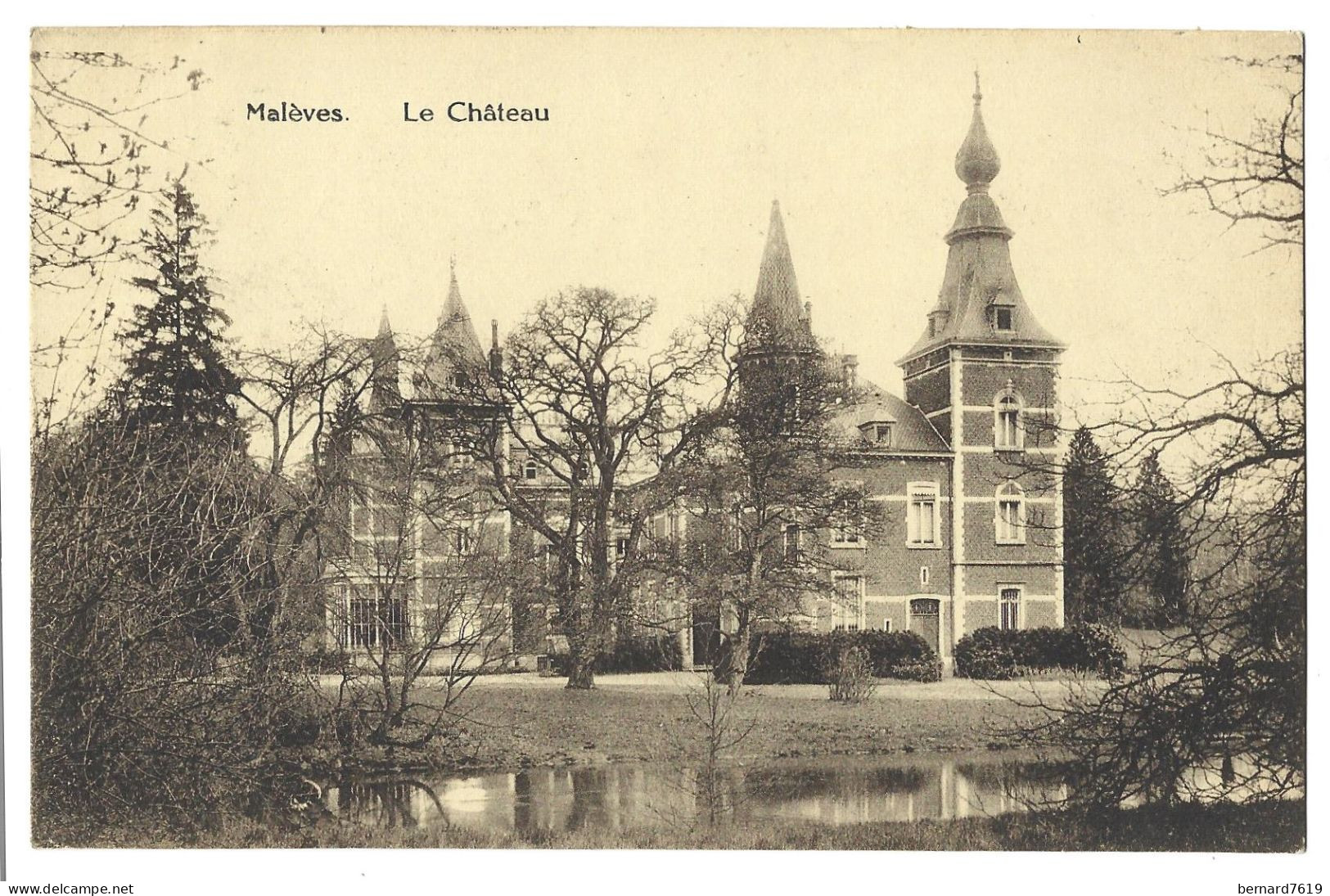 Belgique  -   Maleves  - Le Chateau -  Carte Signee  Comtesse  ... Fornel D'etynes - Perwez