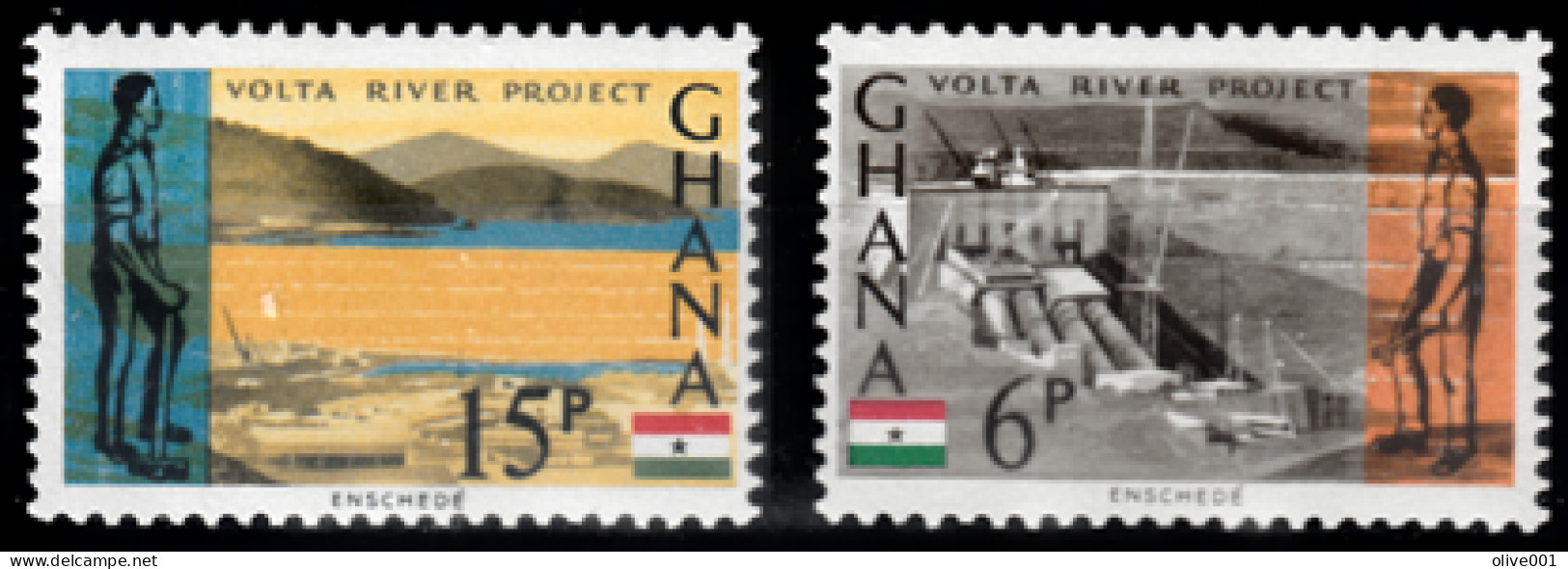 Ghana - 1966 - Projet De Barrage Sur La Rivière Volta - 4 Tp Y&T N° 229/32 MNH ** - Neufs - New - Nuovo - Ghana (1957-...)