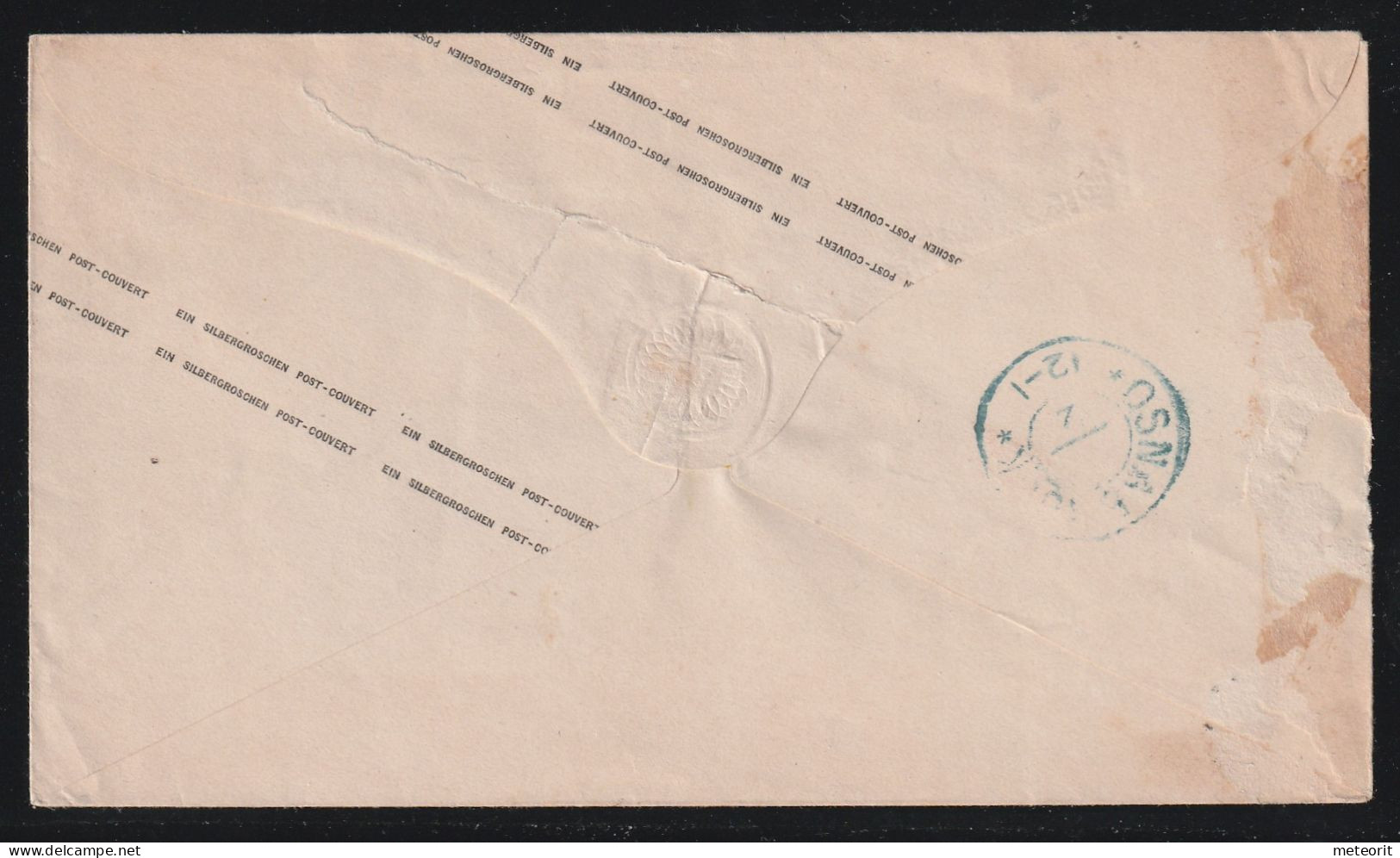 Preußen MiNr. U 26 A Mit Blauem K2 BODENWERDER 12 / 2 Nach OSNABRÜCK K2 (Hannover-Stempel Auf Preußen) - Postal  Stationery