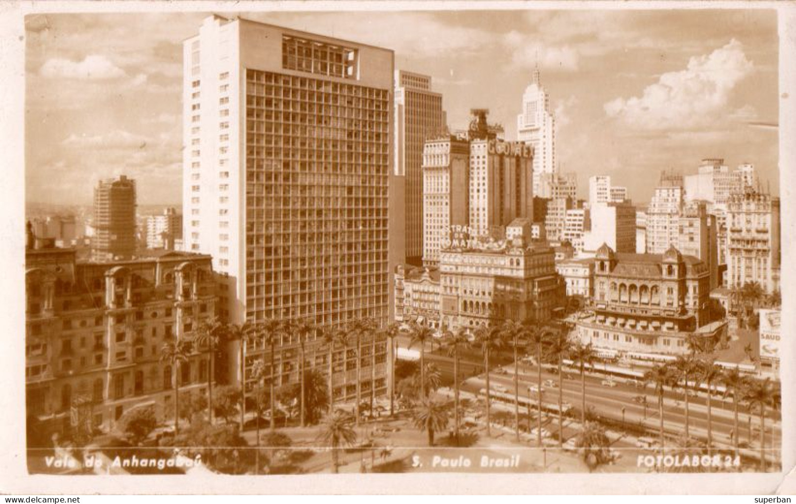 SÃO PAULO : VALE DO ANHANGABAÚ - CARTE VRAIE PHOTO / REAL PHOTO POSTCARD ~ 1950 - '955 ? (am767) - São Paulo