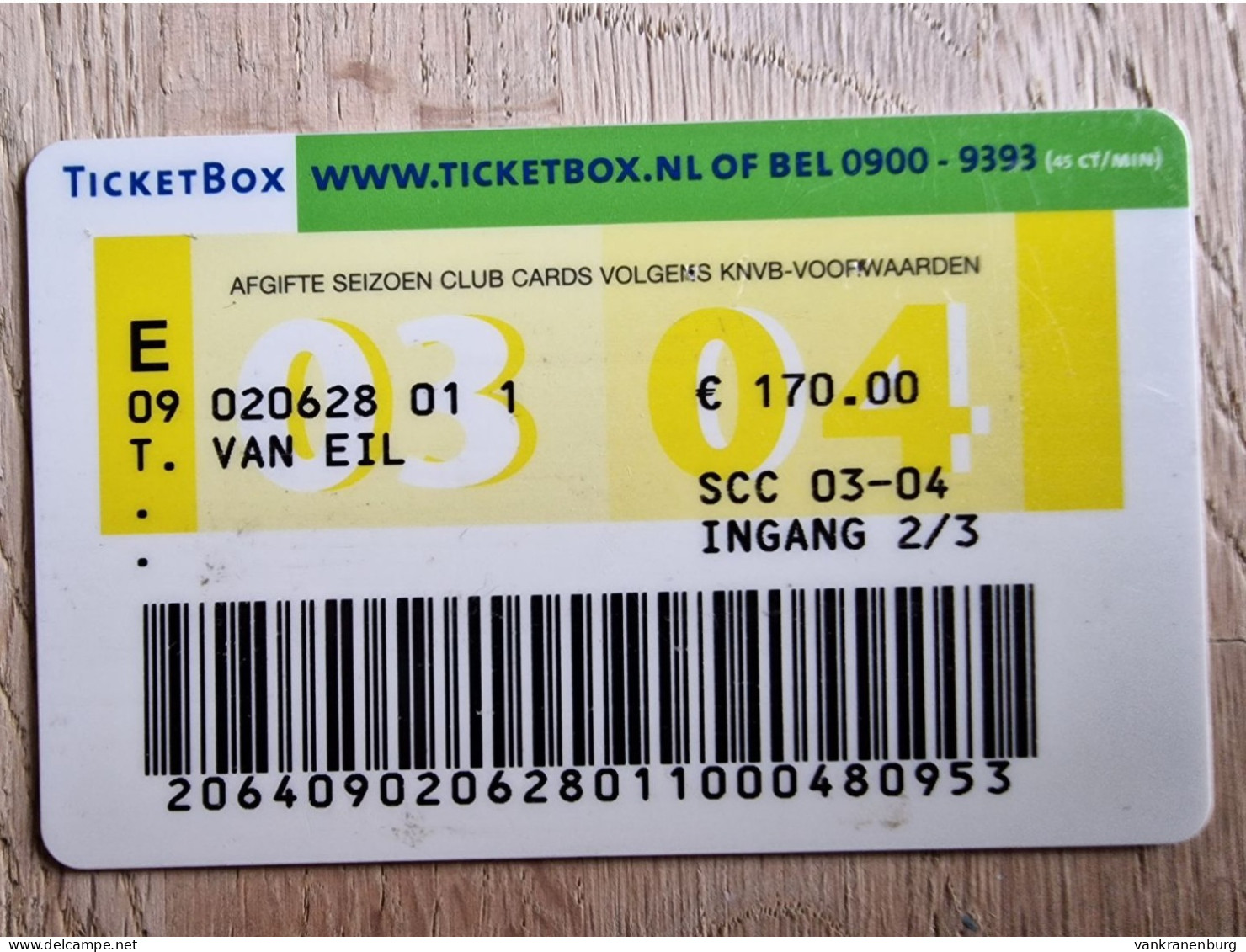 Season Club Card - NAC Breda - 2003-2004 - Football Soccer Fussball Voetbal Foot - Habillement, Souvenirs & Autres