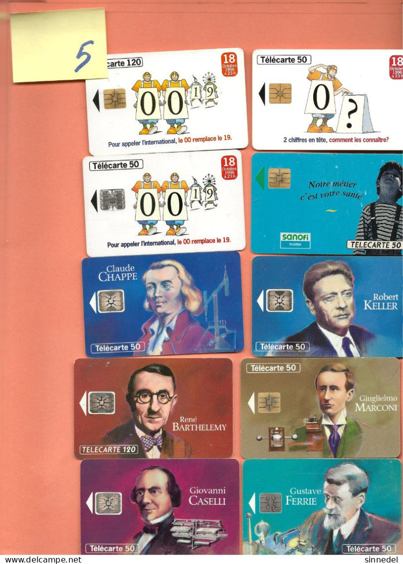 LOT DE 10 TELECARTES DE FRANCE DIFFERENTE - Collezioni