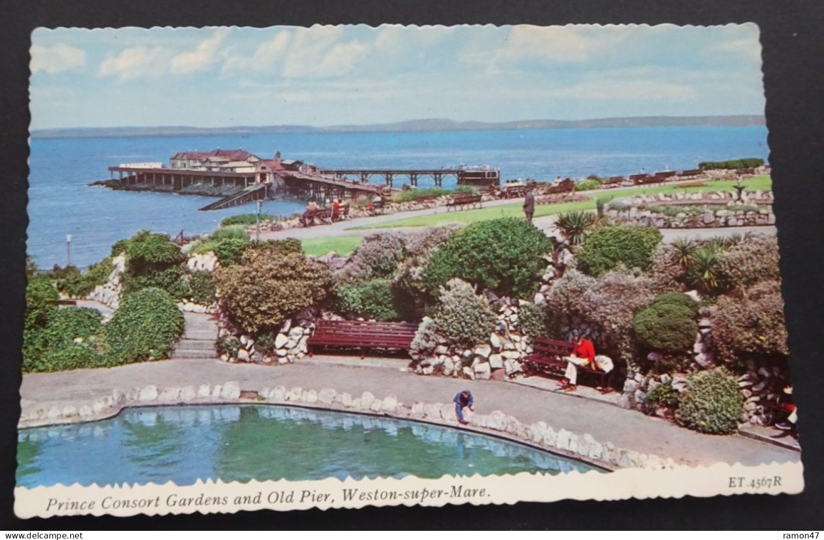 Weston-super-Mare - Prince Consort Gardens And Old Pier - Valentine Printers & Publishers, Dundee & London - Weston-Super-Mare