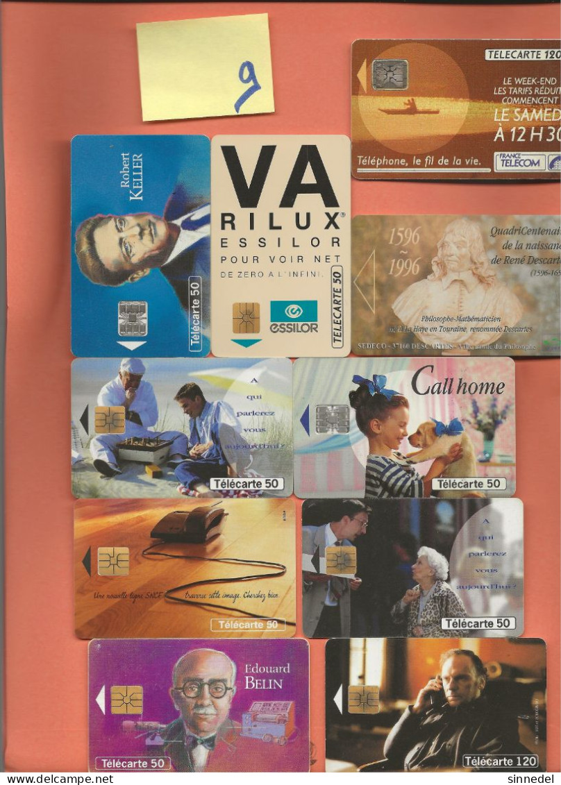 LOT DE 10 TELECARTES DE FRANCE DIFFERENTE - Lots - Collections