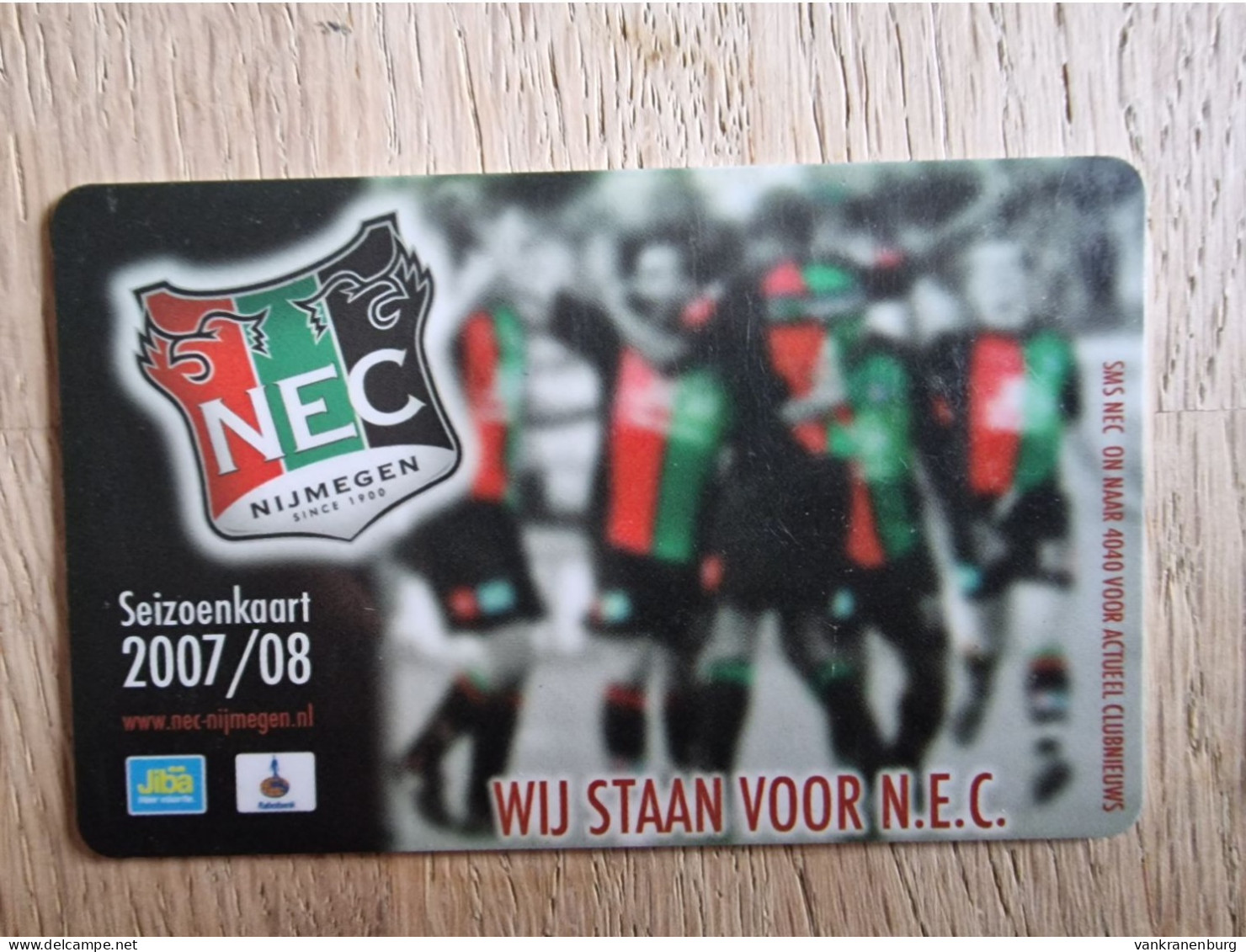 Season Club Card - NEC Nijmegen - 2007-2008 - Football Soccer Fussball Voetbal Foot - Habillement, Souvenirs & Autres