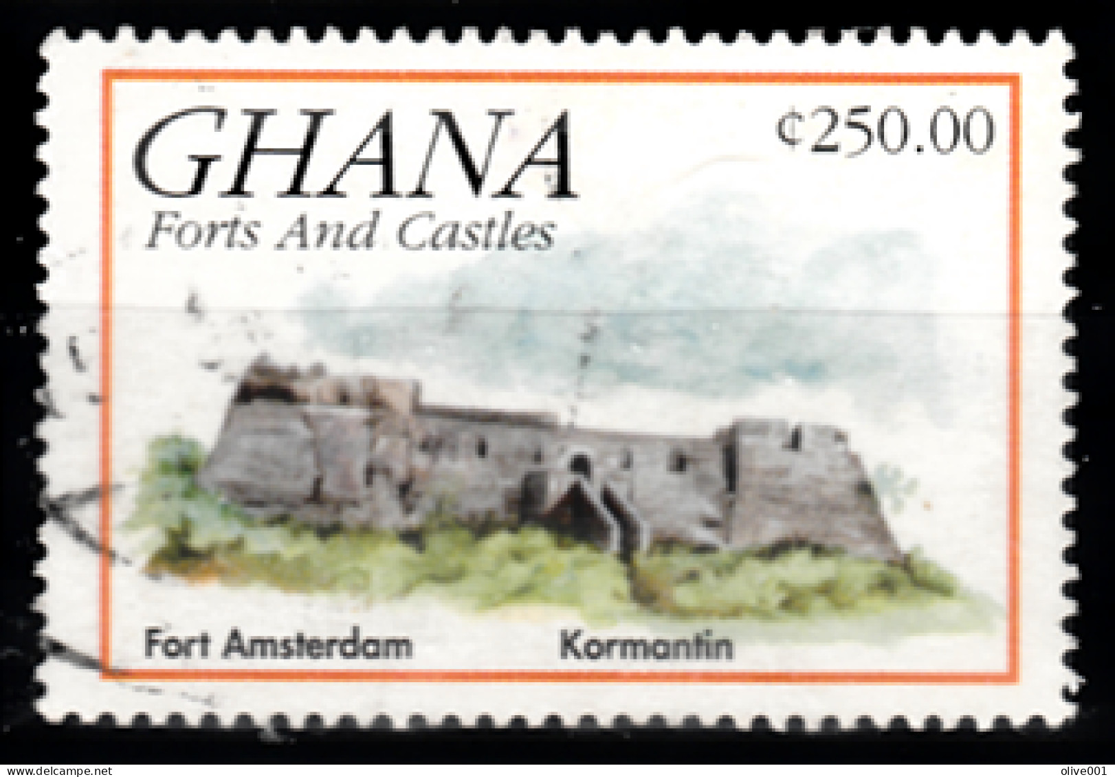 Ghana - 1995 - Monuments - Fort Amsterdam Kormantin - 1 Tp Y&T N° 1718 Obli - Ghana (1957-...)