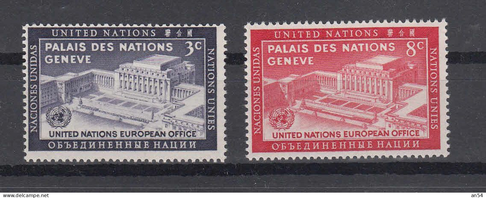 NATIONS  UNIES  NEW-YORK     1954   N° 25 - 26   NEUFS**   CATALOGUE YVERT&TELLIER - Unused Stamps