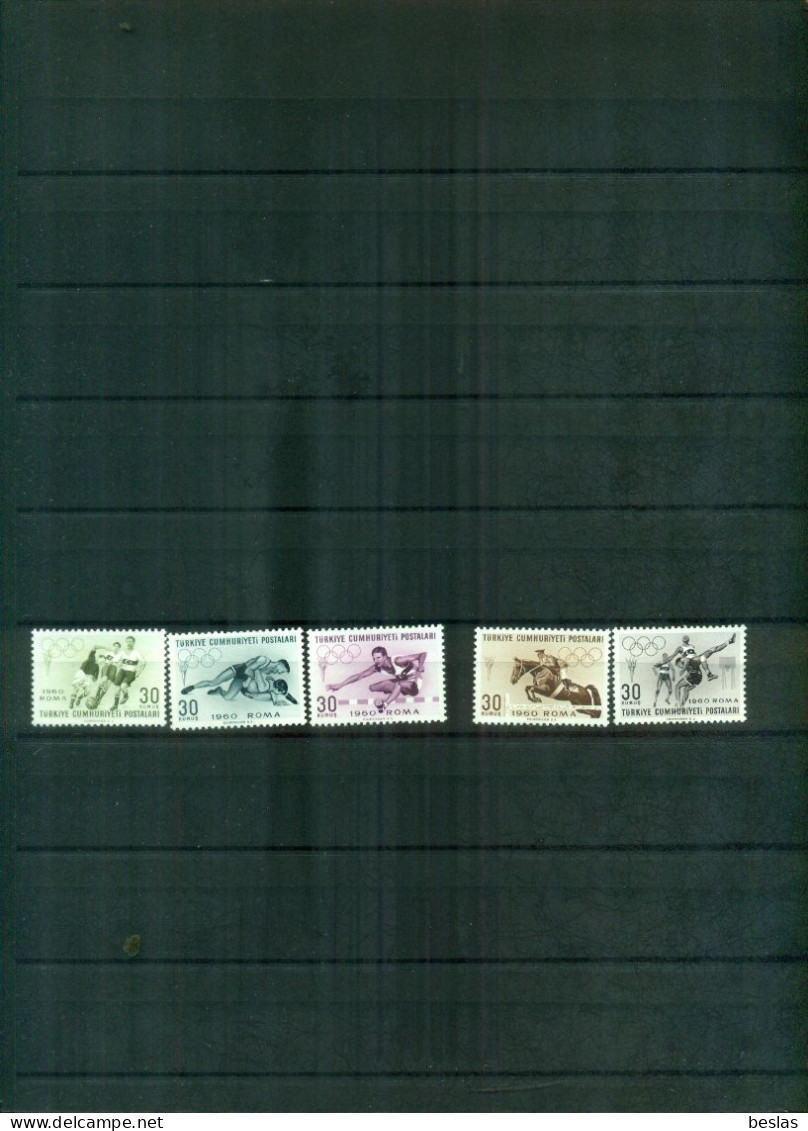 TURQUIE J.O. ROME 5 VAL   NEUFS A PARTIR DE 0.75   EUROS - Unused Stamps