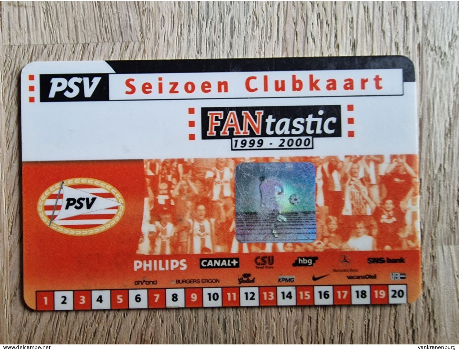 Season Club Card - PSV Eindhoven - 1999-2000 - Football Soccer Fussball Voetbal Foot - Habillement, Souvenirs & Autres