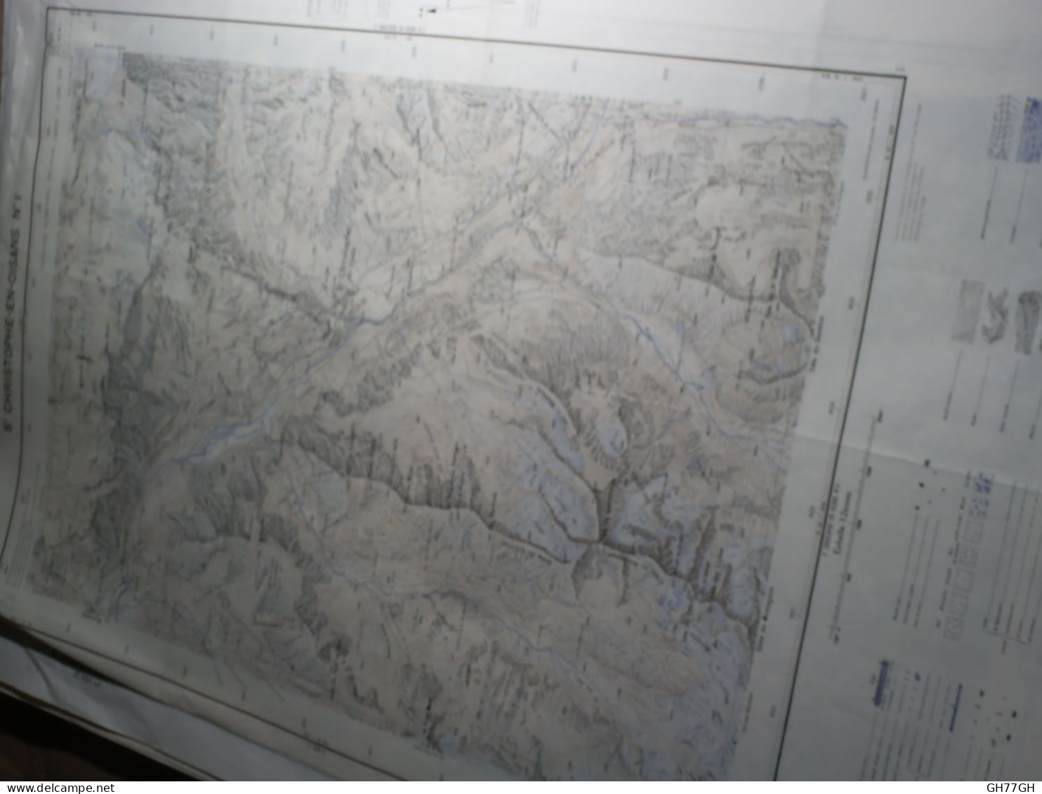 CARTE SAINT CHRISTOPHE-EN-OISANS (ISERE) 1/20000ème -51x73cm -1cm=200m -mise à Jour De 1934 -IGN FRANCE - Cartes Topographiques