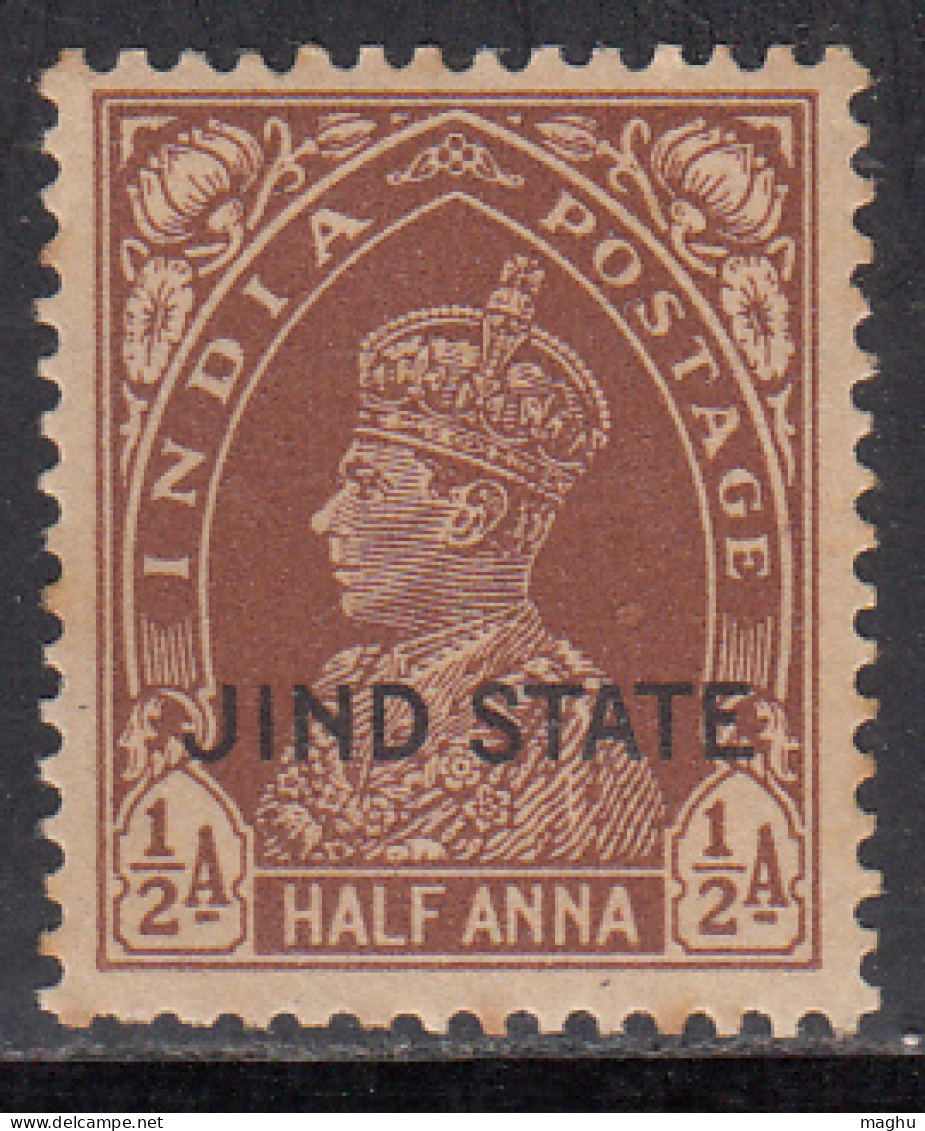 ½a MNH Jind State 1937, KGVI Series 1941-1943, British India, SG128  - Jhind