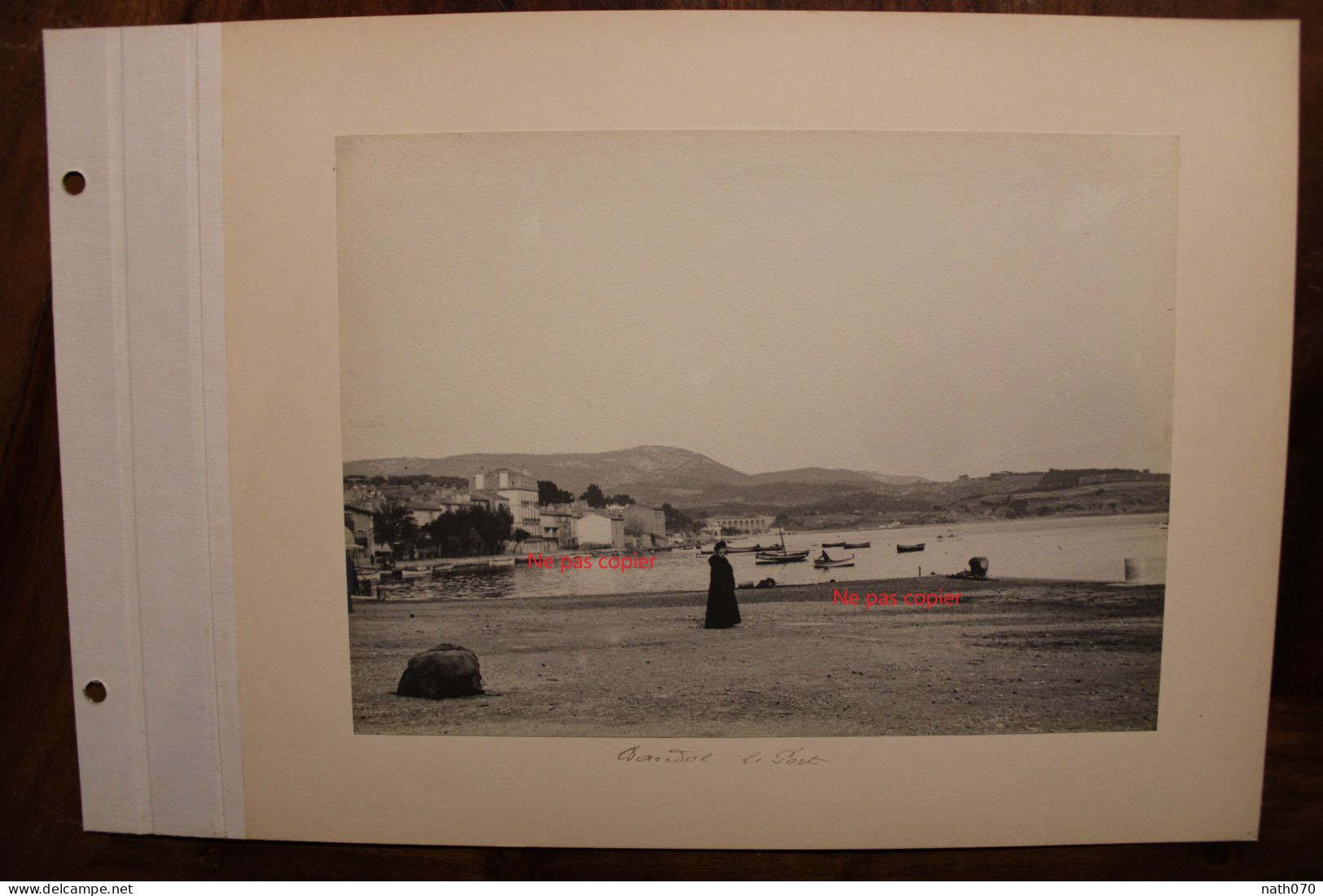 Lot 2 Photo 1890's Bandol Le Port Route à Sanary Var (83)  Tirage Print Vintage - Lieux